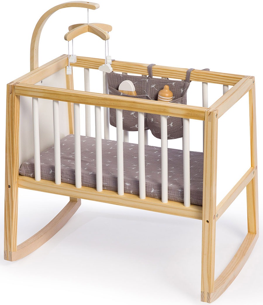 MUSTERKIND® Puppenwiege »Viola, natur/weiß«