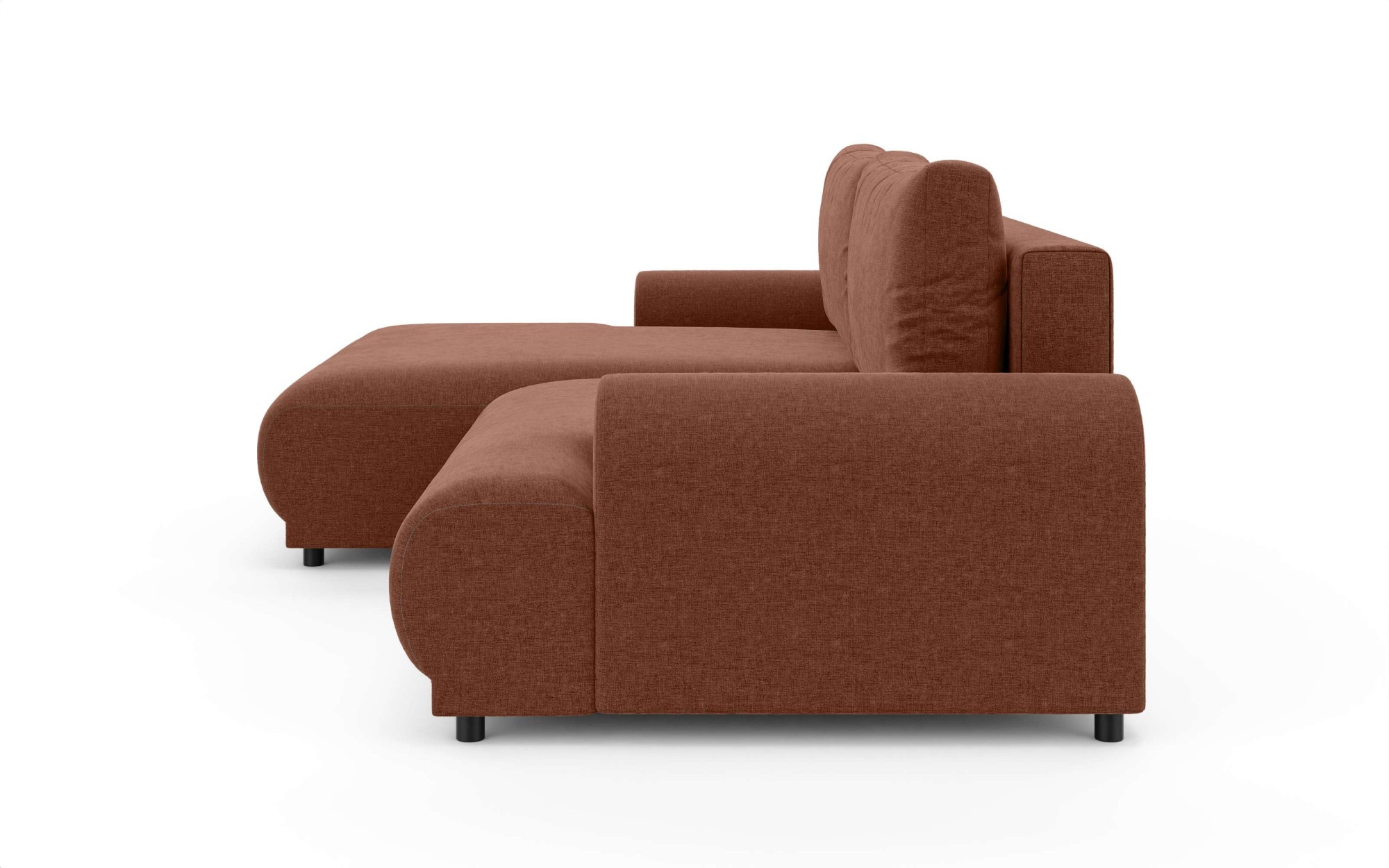 INOSIGN Ecksofa »Marsby, mit Bettfunktion und Bettkasten, Maße: B/H/T 242/65/145 cm«, L-Form mit Wellenunterfederung, Recamiere links oder rechts bestellbar