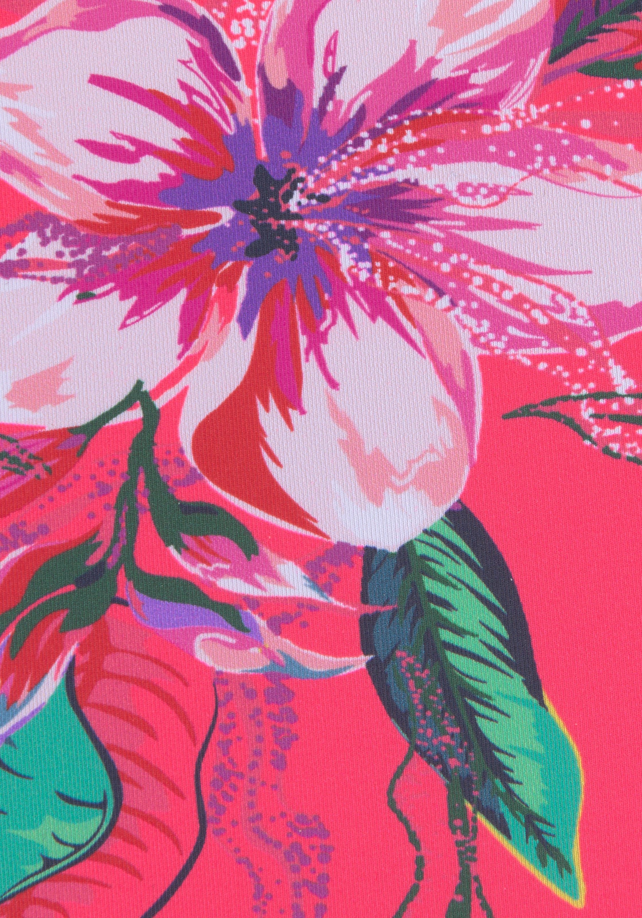 LASCANA Bikini-Hose »Malia« mit seitlicher Raffung mit tropischem Print