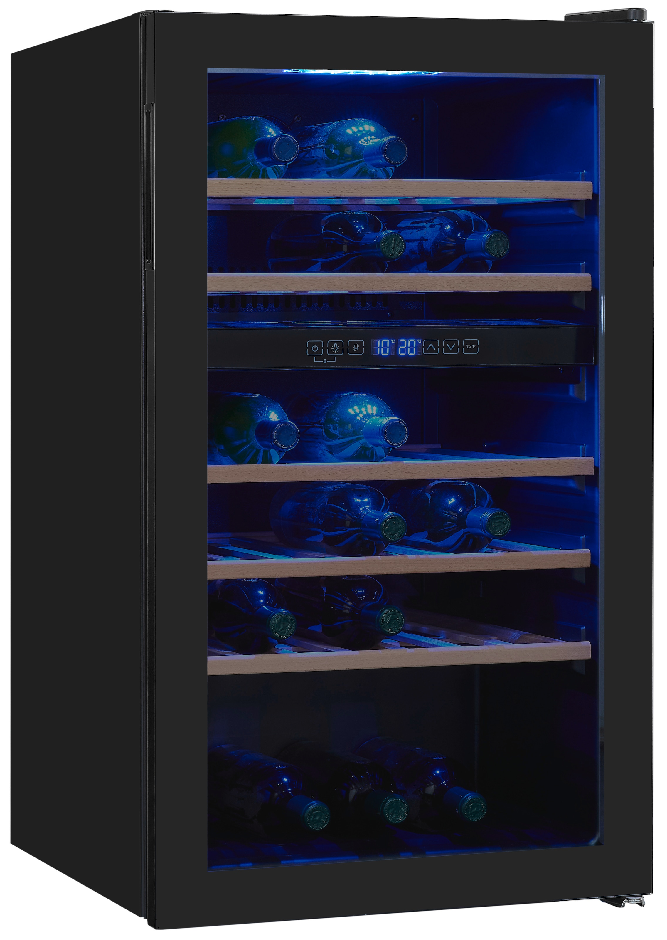 exquisit Weinkühlschrank »WS2-45-GTE-160G«, für 45 St. Standardflaschen á 075l, Digitale Temperaturanzeige