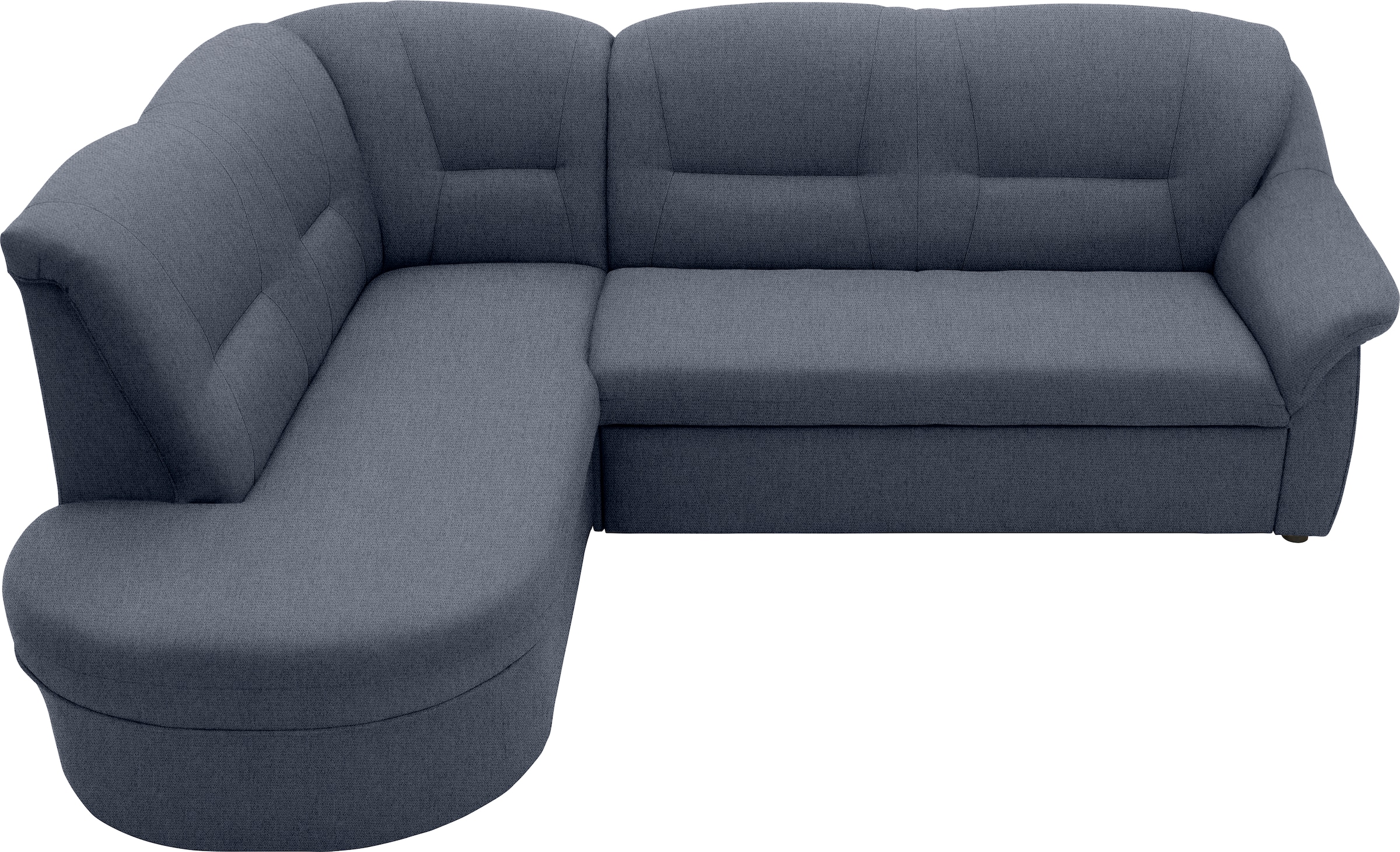 DOMO collection Ecksofa »Faenza für kleine Räume, Stellmaße 232,176cm, komfortabel, L-Form«, mit Ottomane, zeitlos, elegante Armlehnen, wahlweise mit Bettfunktion