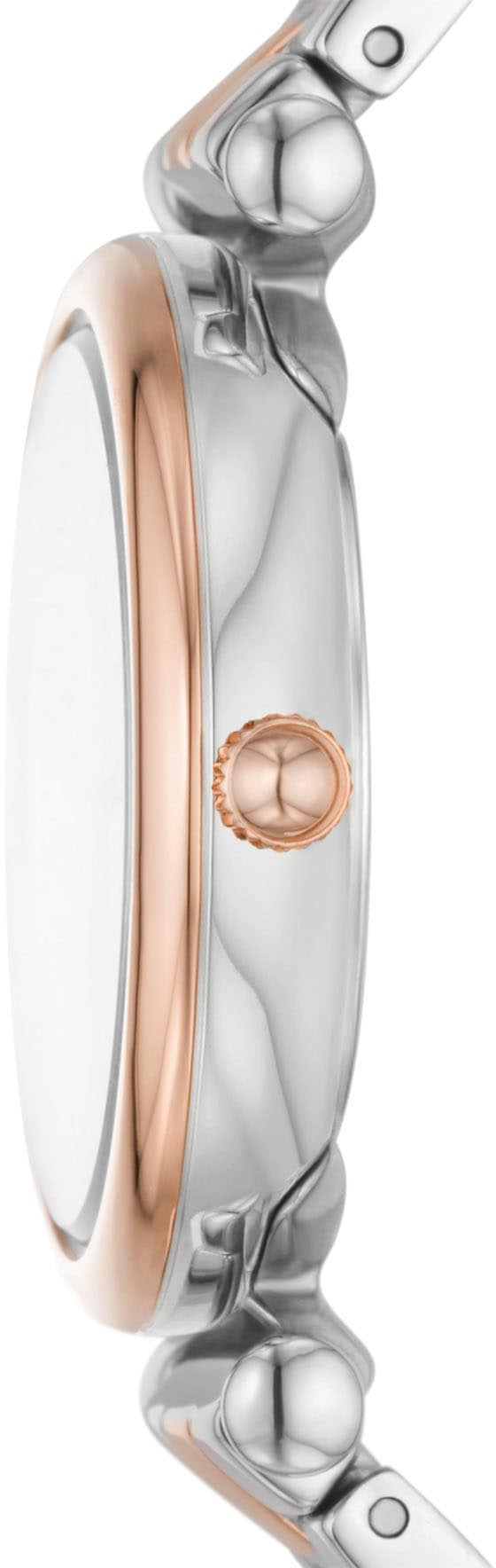 Fossil Quarzuhr »CARLIE MINI«, Armbanduhr, Damenuhr, Edelstahlarmband