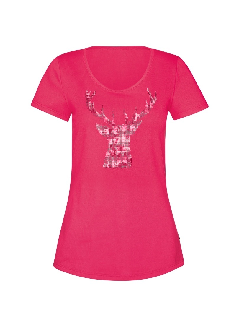 Trigema T-Shirt »TRIGEMA T-Shirt Glitzer-Hirsch«, (1 tlg.)