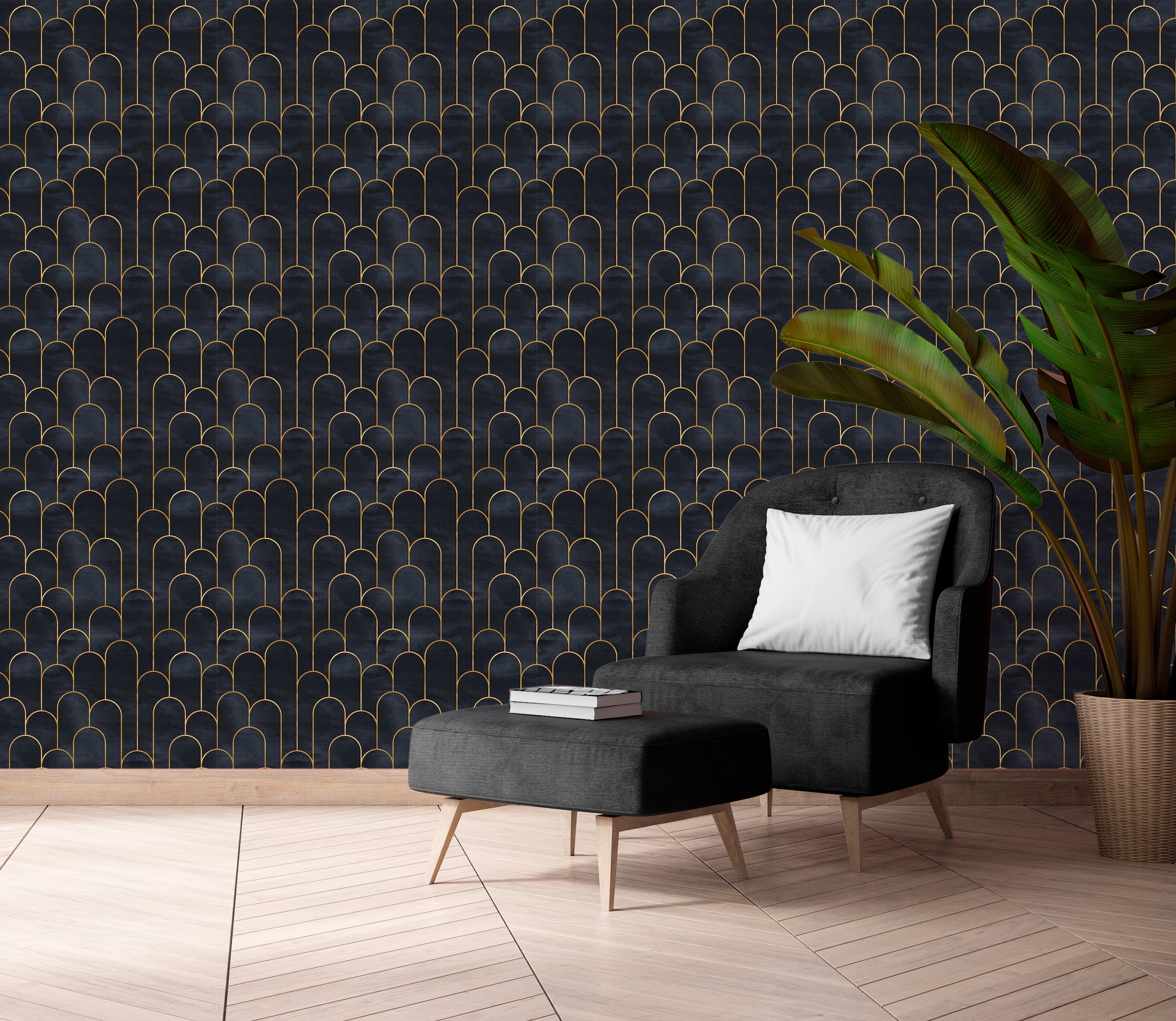 queence Vinyltapete »Alia« Farbverlauf | abstrakt | bedruckt glatt 90x250cm, selbstklebend, kinderleichte Anbringung, , Sticker