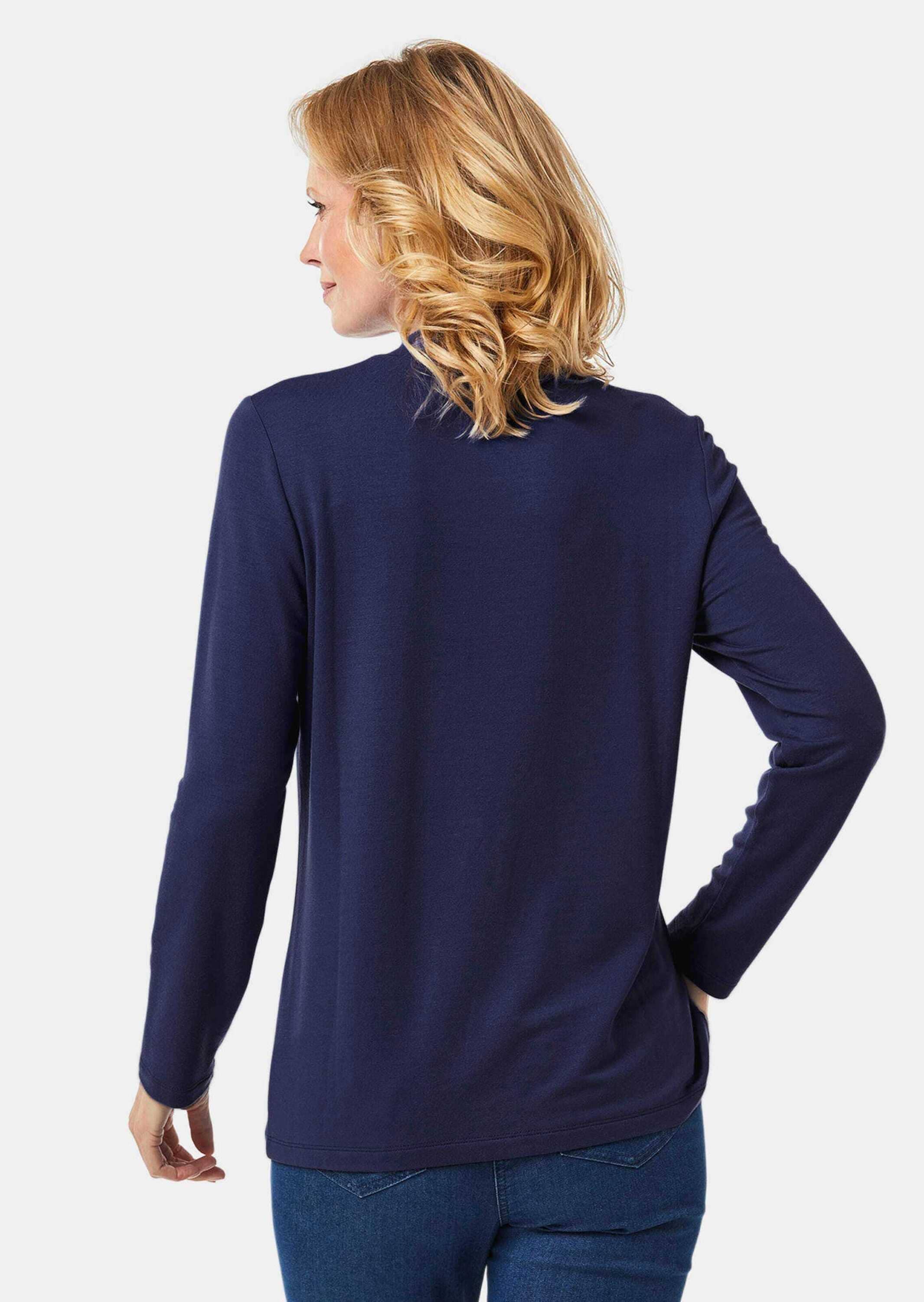 GOLDNER Longpullover »Stehbundshirt Stehkragenshirt mit Langarm«