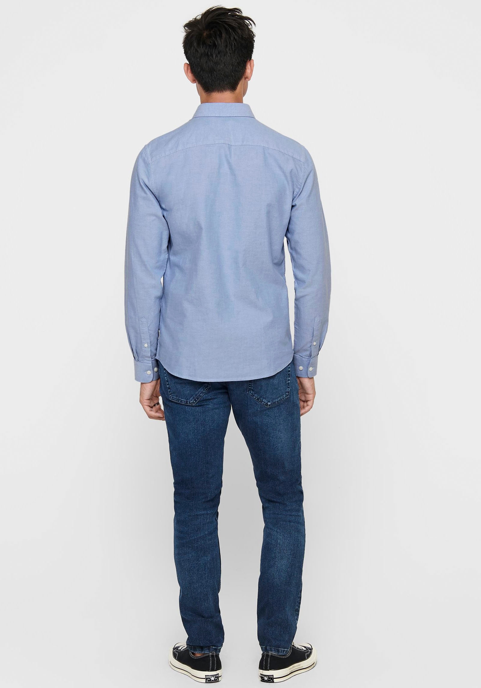 ONLY & SONS Langarmhemd »ONSALVARO SLIM LS OXFORD SHIRT NOOS«