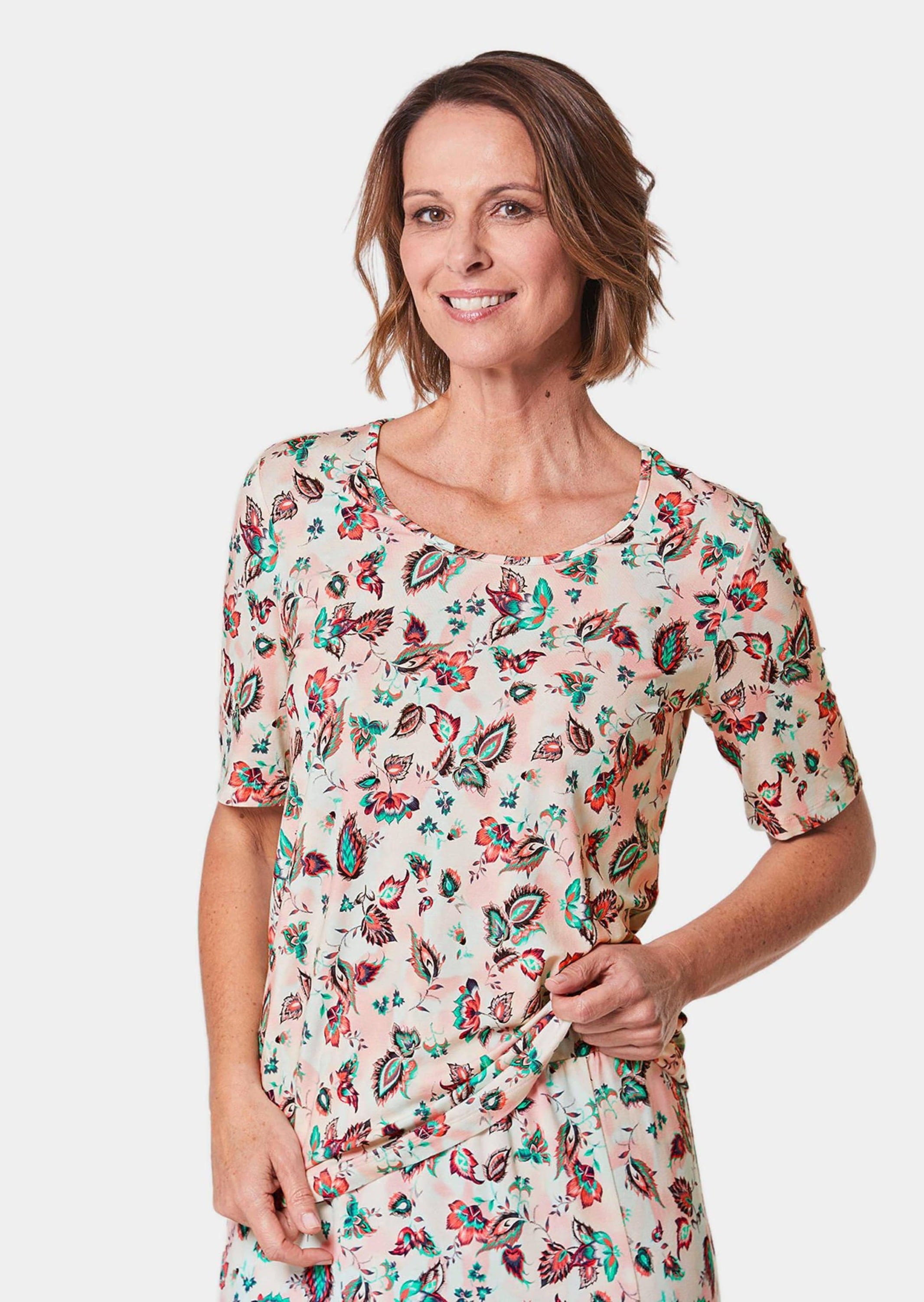 GOLDNER Print-Shirt »Druckshirt in kraftvollen Farben«