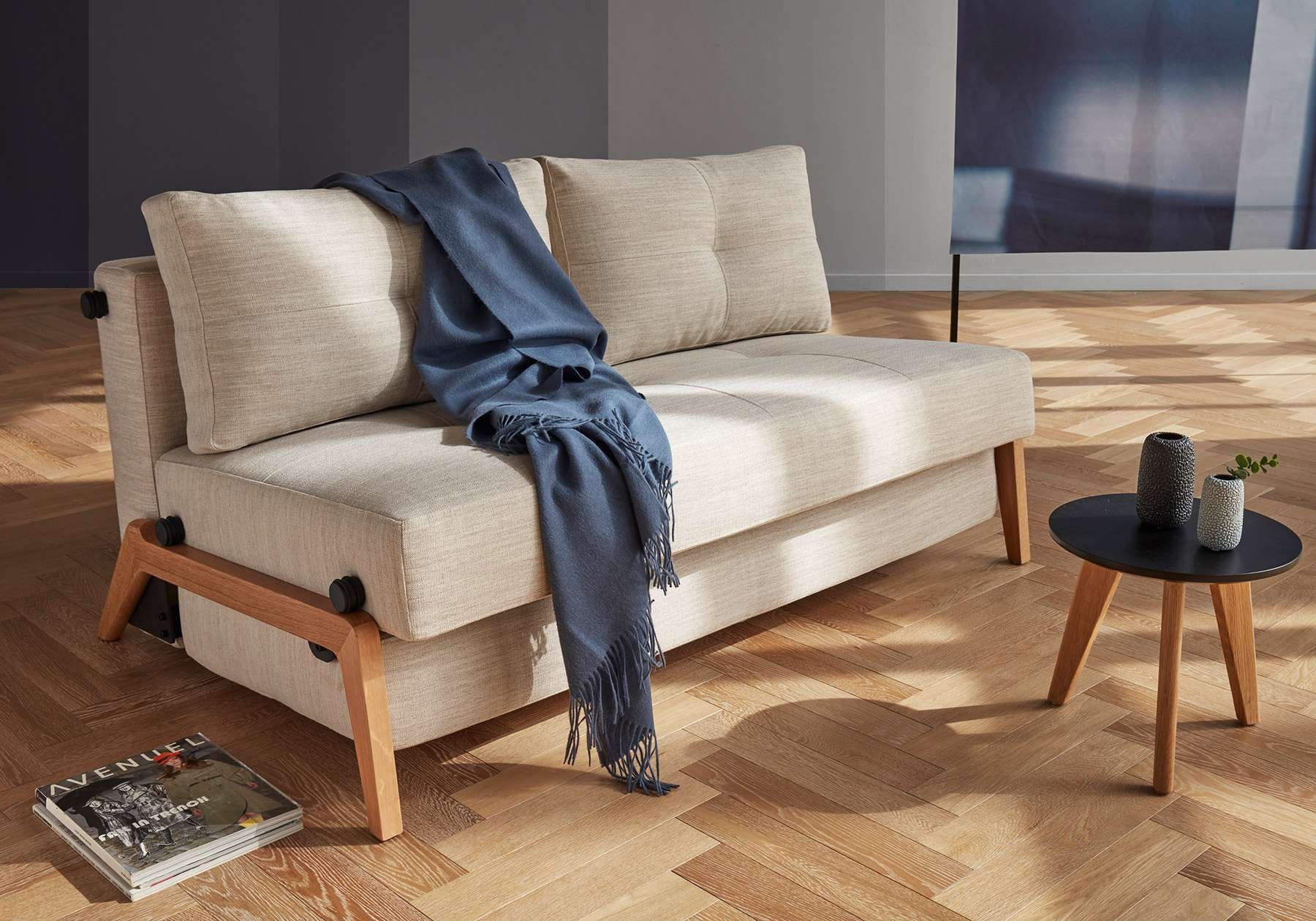 INNOVATION LIVING ™ Schlafsofa »Cubed Klappsofa, hochwertige Schlaffunktion, Design und extra Komfort«, Frontauszug, sehr platzsparend, abgewinkelt Sitzen, waagerecht liegen