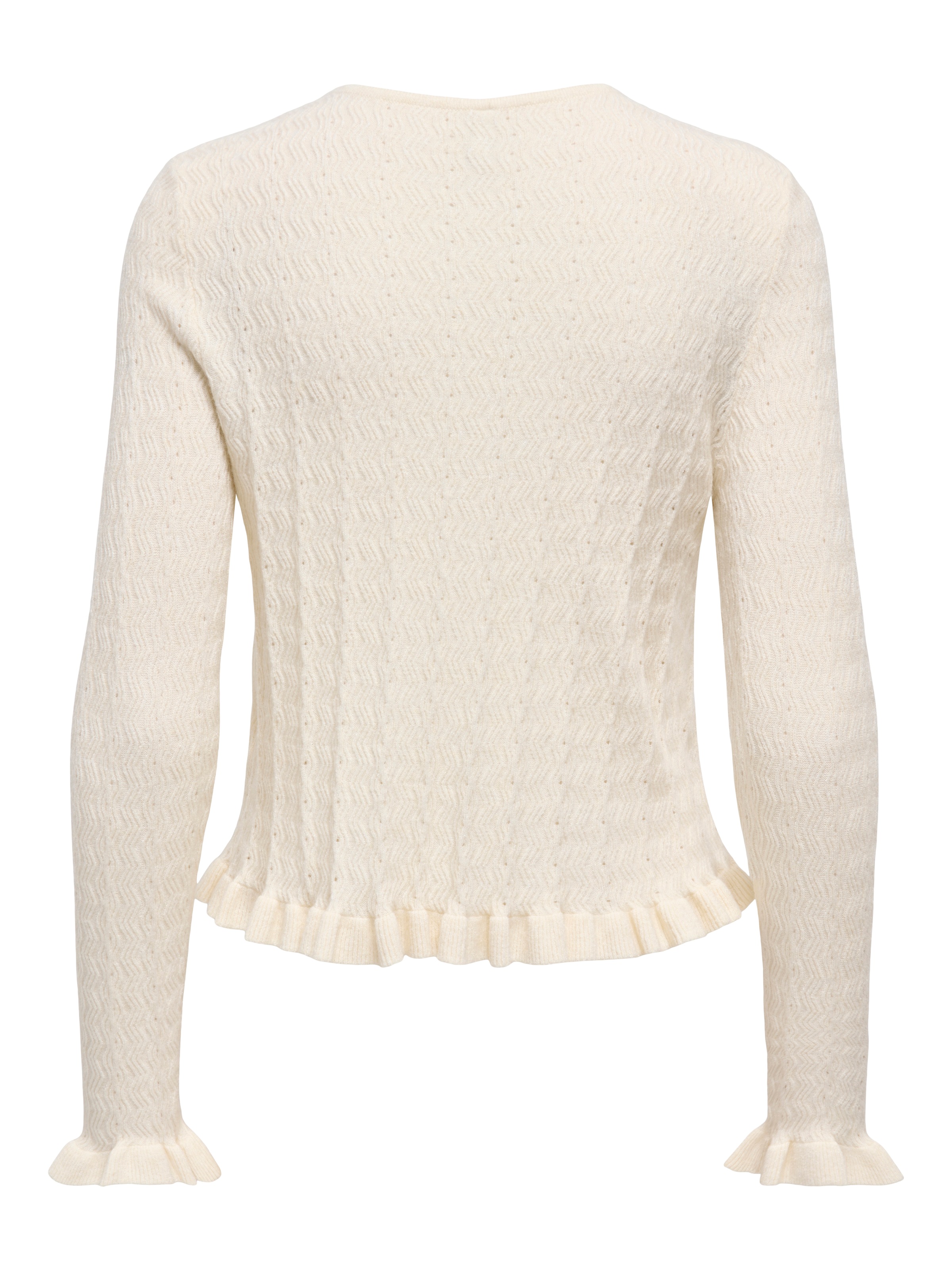 ONLY Strickjacke »ONLIBI LS O-NECK FRILL CARDI EX KNT« Viskosemischung, regular fit