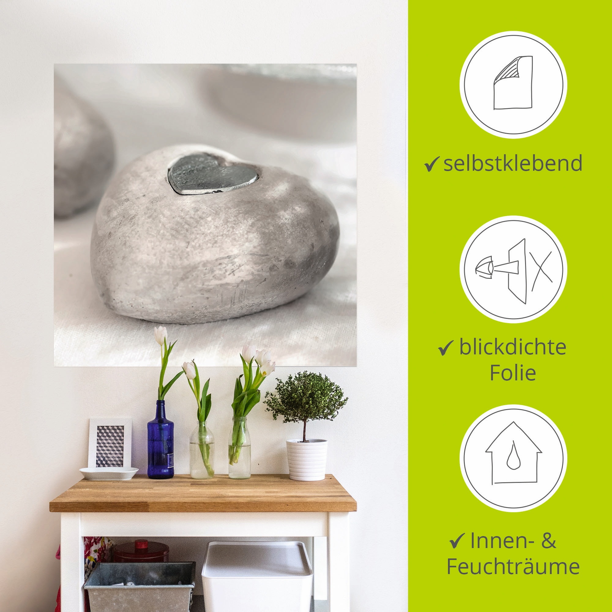Artland Wandbild »Herzen«, Herzen, (1 St.), als Leinwandbild, Poster, Wandaufkleber in verschied. Größen