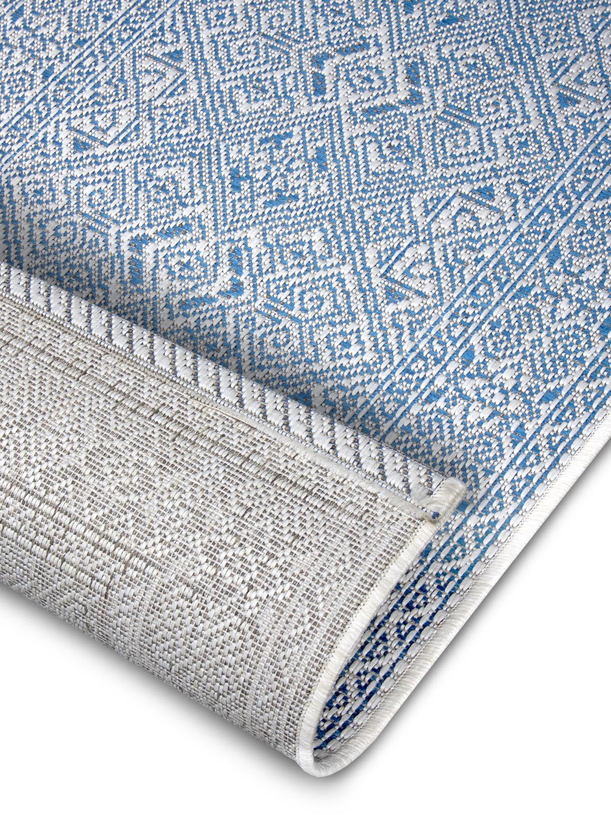 NORTHRUGS Teppich »Cuadrado«, rechteckig, 4 mm Höhe, Flachgewebe Grafisches Design, gekettelt, Robust, Pflegeleicht