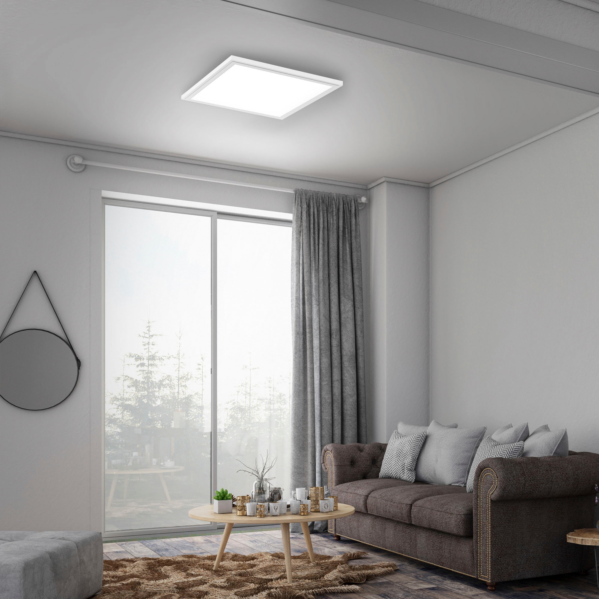 Briloner Leuchten LED Panel »7191016 SIMPLE«, 1 flammig, Deckenlampe, 29,5x29,5x5,5cm, Weiß, 12W, Wohnzimmer, Schlafzimmer