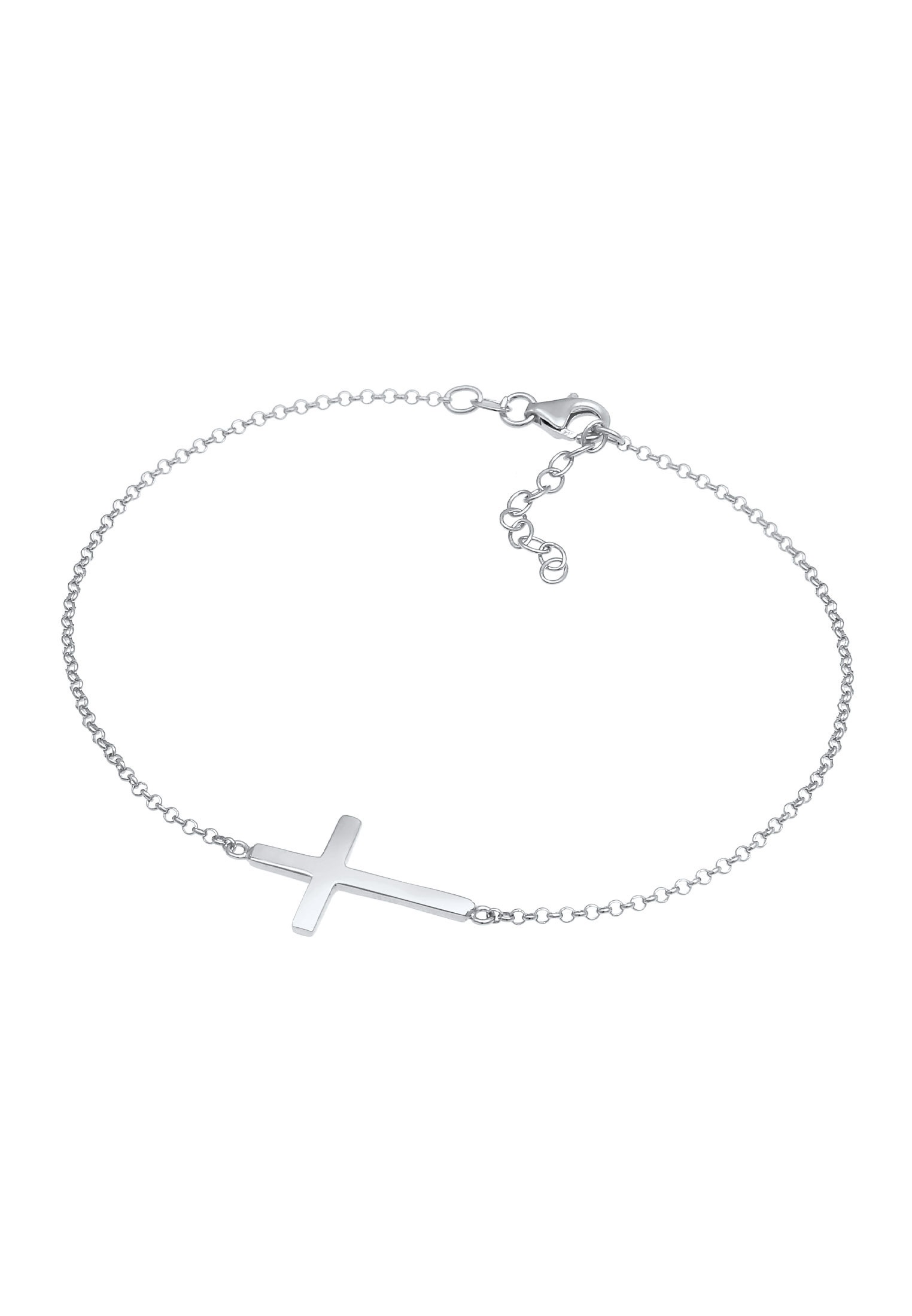 Elli Fußkette »Fußschmuck Kreuz Religion Glaube Filigran Trend 925 Silber«