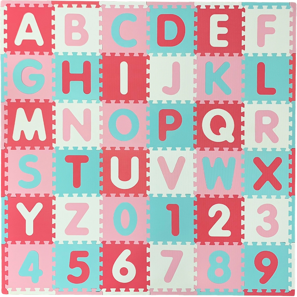 Knorrtoys® Puzzle »Alphabet + Zahlen, Pink-rosa«