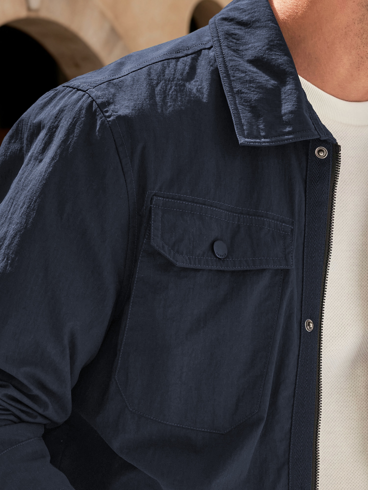 LERROS Outdoorjacke »Leichte Hemdjacke mit Funktion« ohne Kapuze Wind- und Wasserabweisend, Atmungsaktiv, Aufgesetzte Brusttaschen