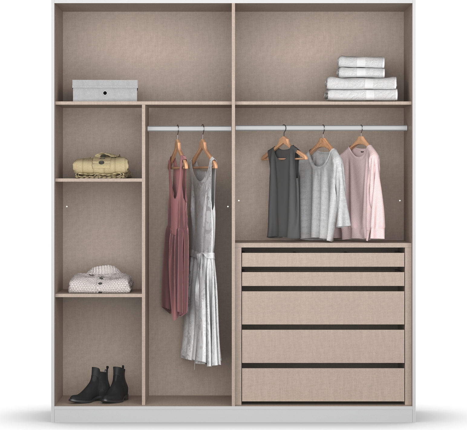 rauch Drehtürenschrank »Monostar« mit Glasfront sowie umfangreicher Innenausstattung