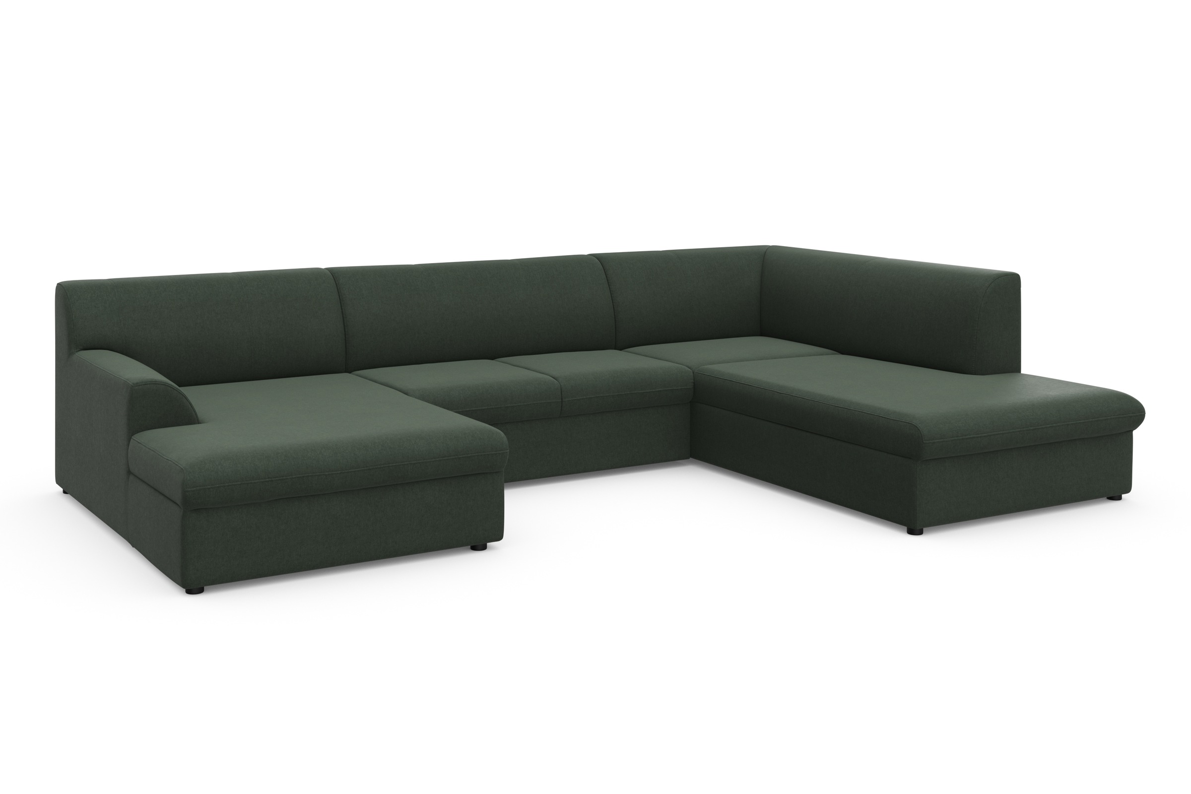 DOMO collection Wohnlandschaft »Topper, elegant und zeitlos, komfortabel, U-Form«, wahlweise mit Bettfunktion