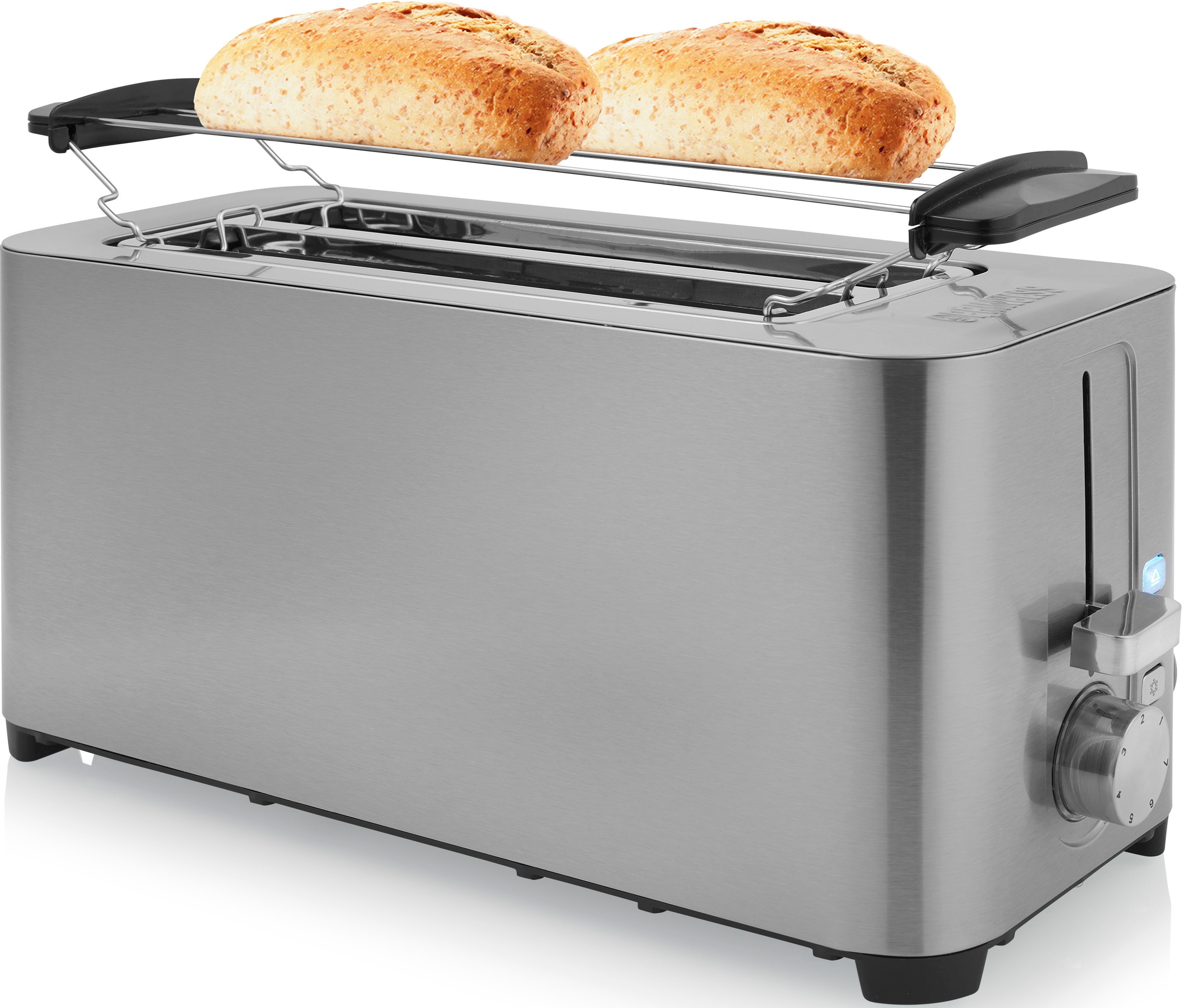 PRINCESS Toaster »142402«, 2 lange Schlitze, 1400 W, Edelstahl,  Brötchenaufsatz, 7 Bräunungsstufen, Krümelschublade jetzt kaufen bei OTTO | Langschlitztoaster