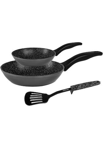 Pfannen-Set, Aluminium, (Set, 3 tlg., je 1 Bratpfanne Ø 20/28 cm, H: 4,3/5,3 cm, -...