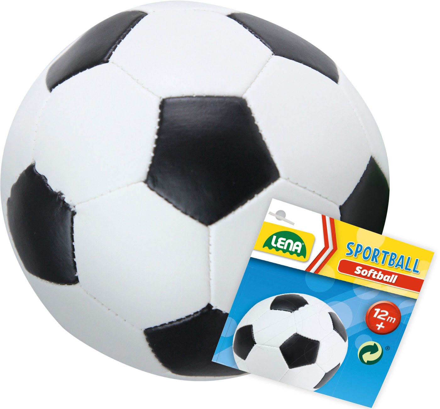 Softball »Soft-Fußball 18 cm, schwarz/weiß«, Made in Europe