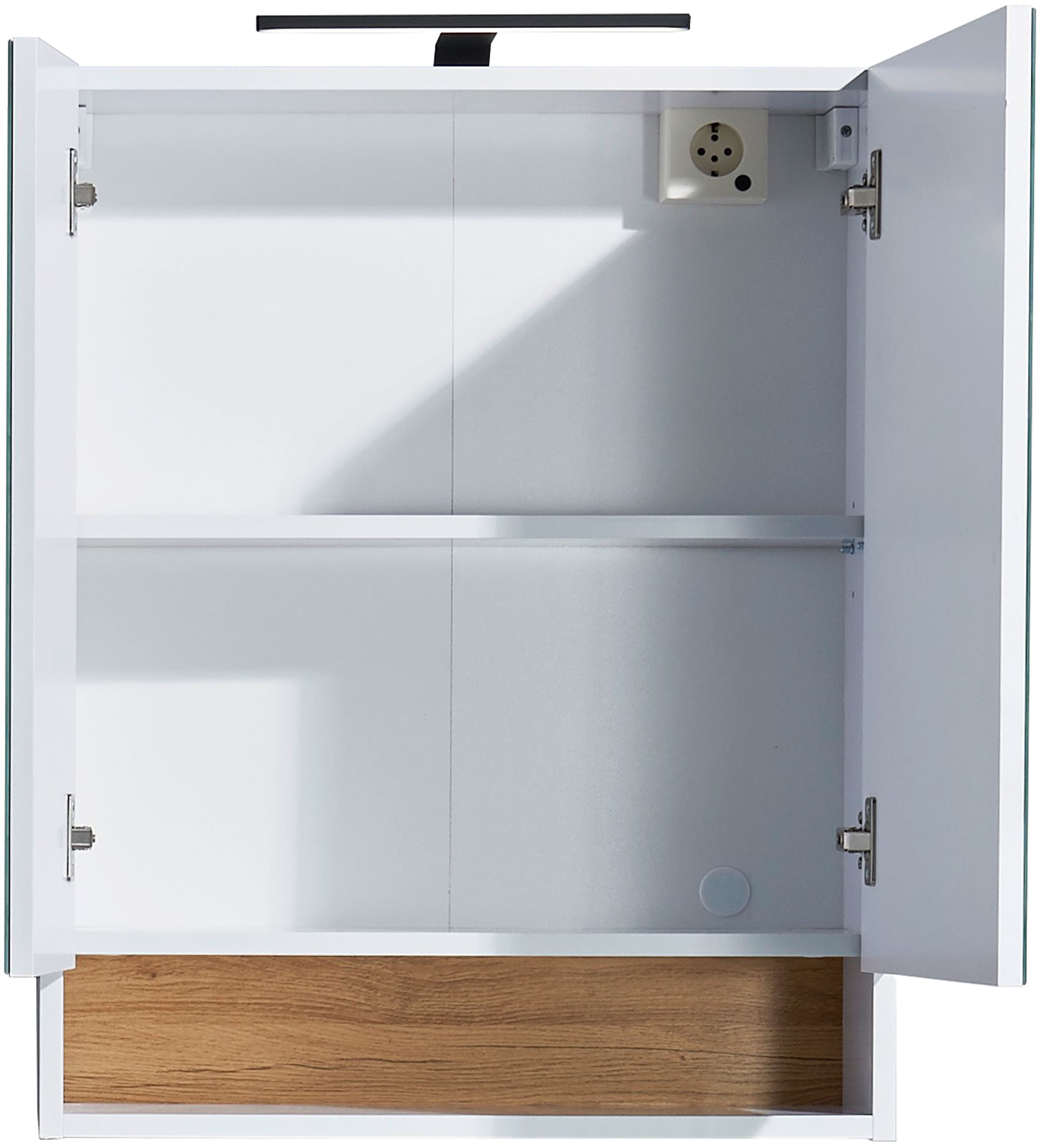 BASIC by Balculina Spiegelschrank »Denver Spiegelschrank, Badezimmerschrank BxHxT 60x75x22« 1 Stk. tlg. Breite 60 cm, Tür L/R montierbar, Softclose