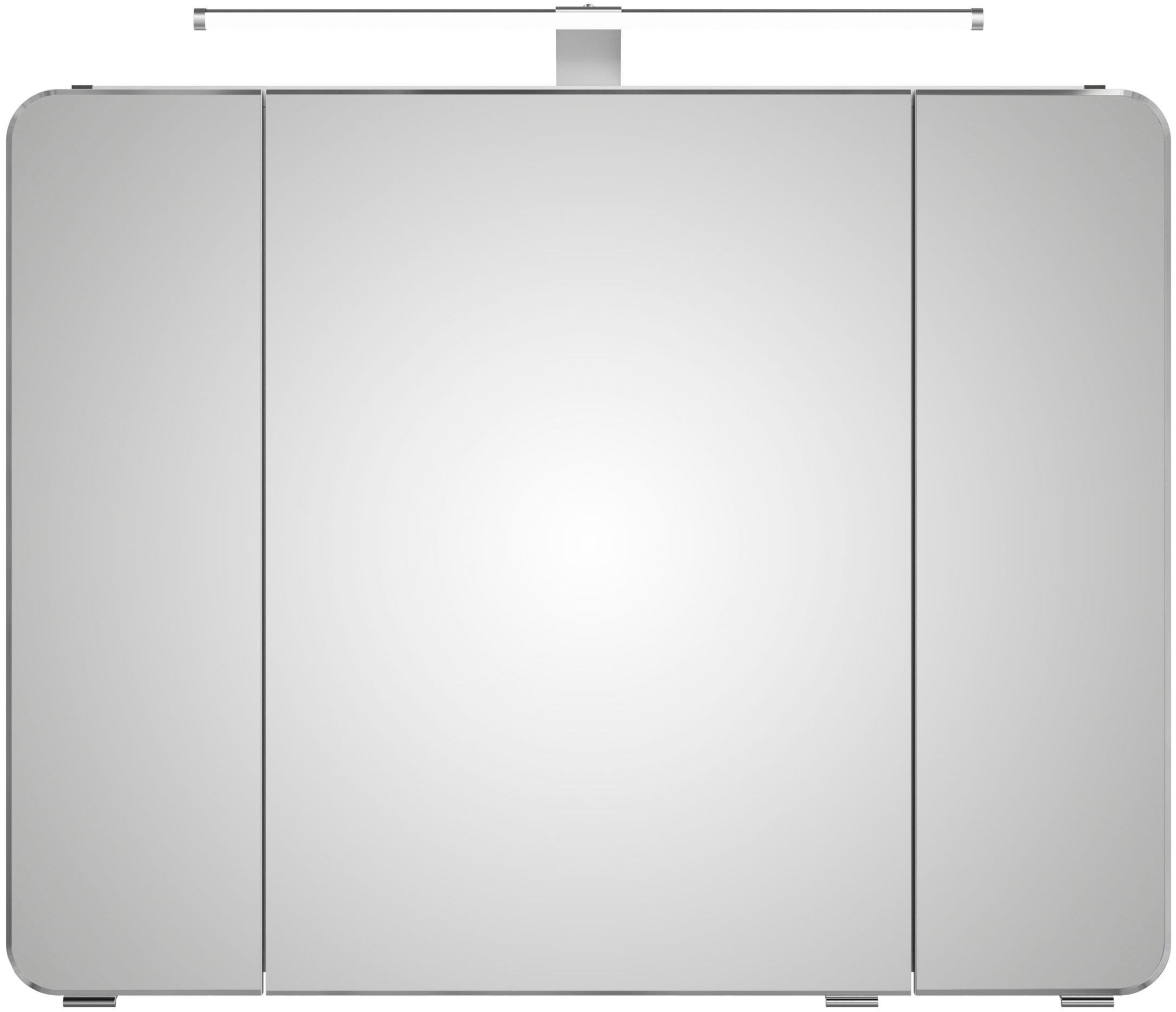 Saphir Badmöbel-Set »Serie 4005, vormontiert, Glaswaschbecken, Spiegelschrank«, (Set, 6 St.), Badezimmer-Set mit Unterschrank, Hängeschrank, Hochschrank, Türdämpfer