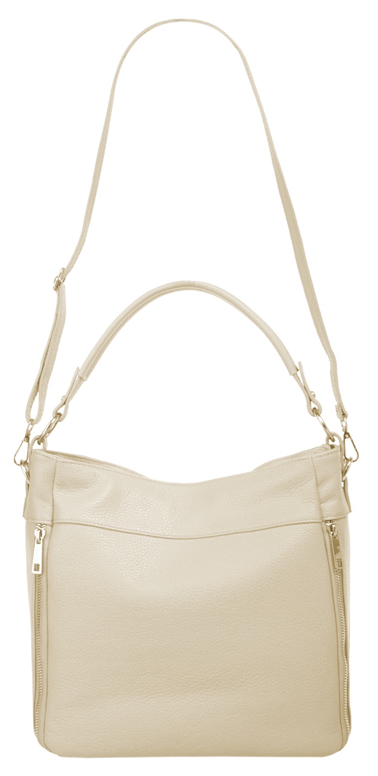 Cluty Henkeltasche, echt Leder, Made in Italy