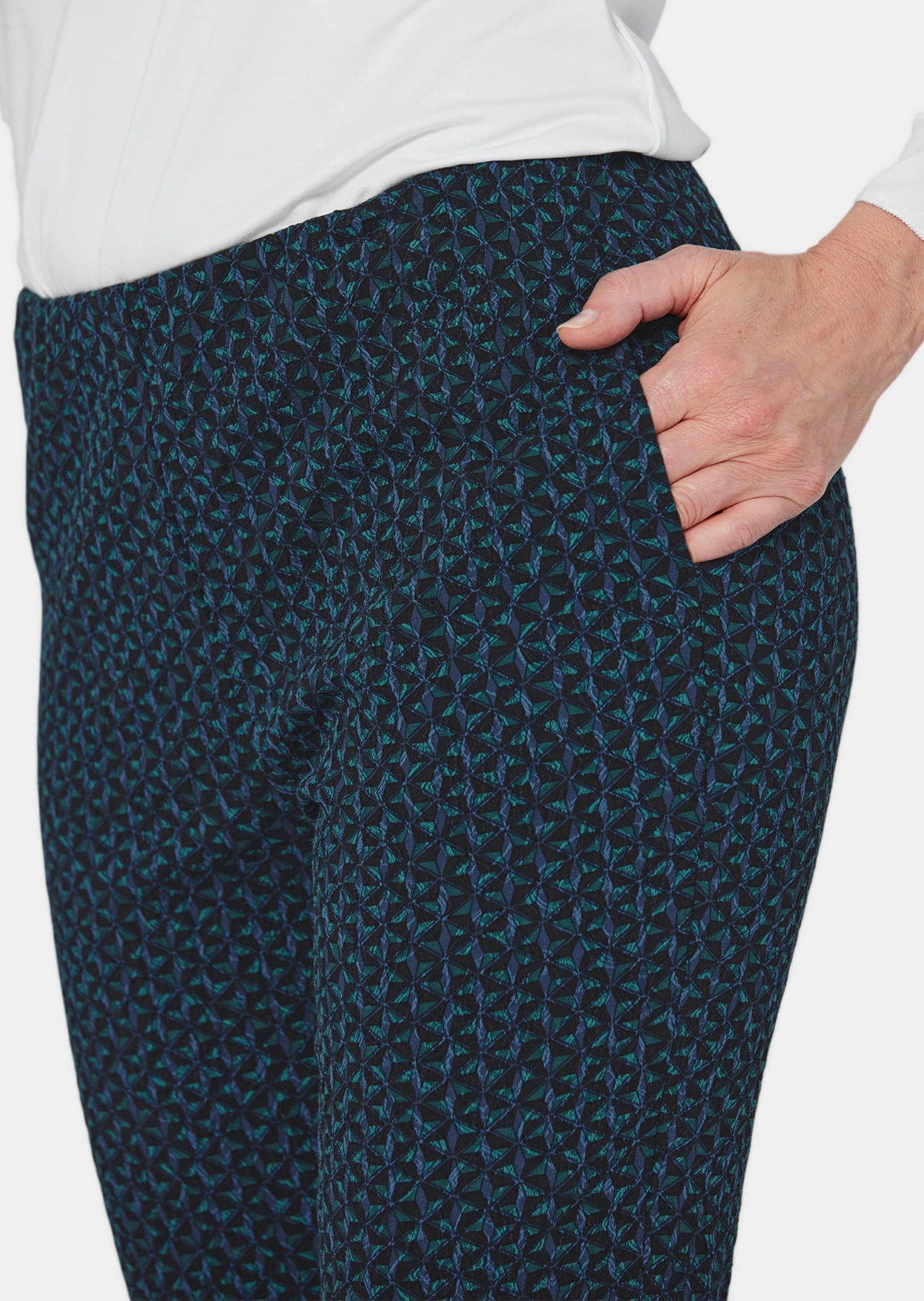 GOLDNER 2-in-1-Hose »Druckhose LOUISA mit Jacquard-Muster«