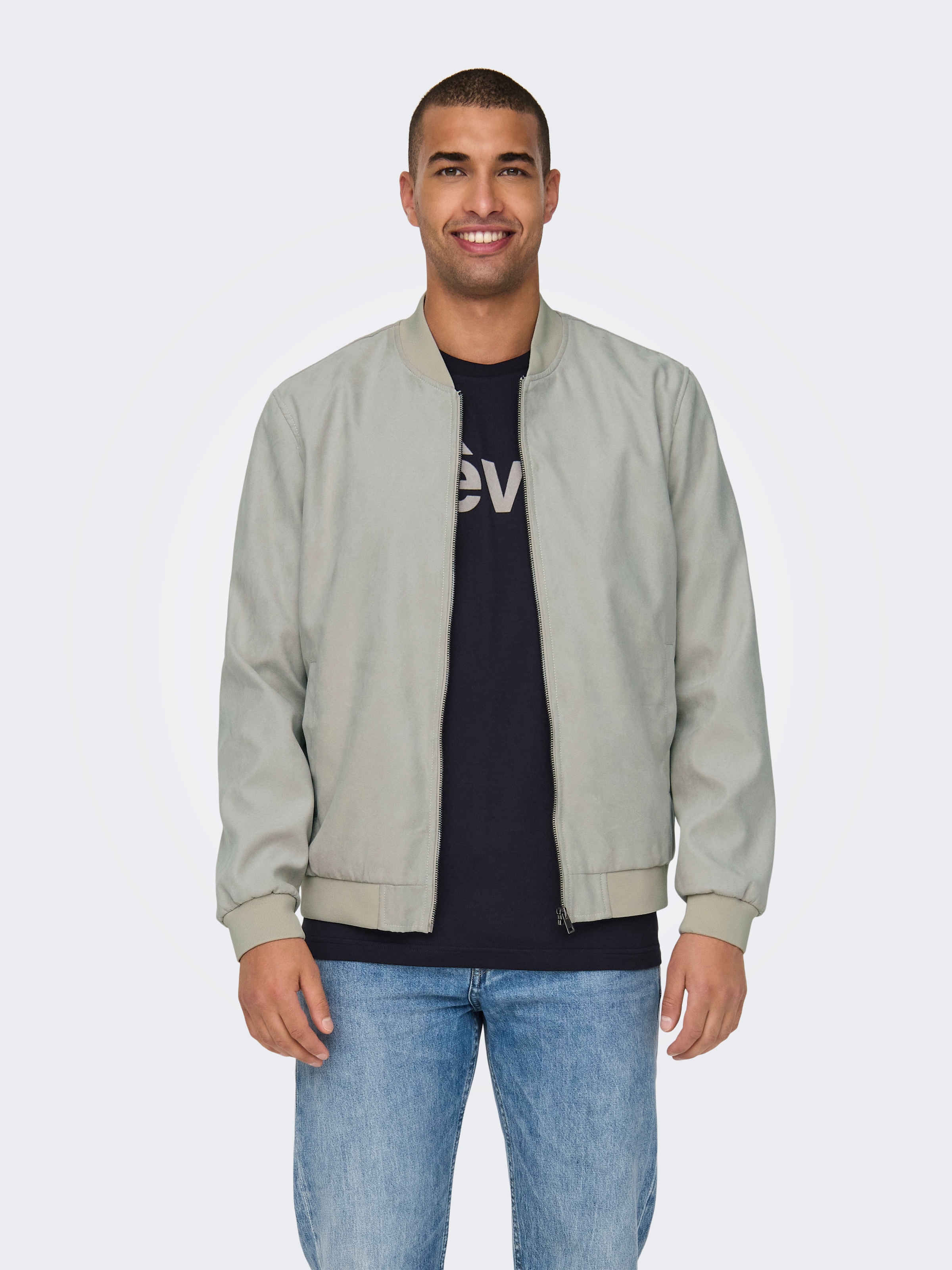 ONLY & SONS Bomberjacke »ONSLUCAS FAKE SUEDE BOMBER OTW«