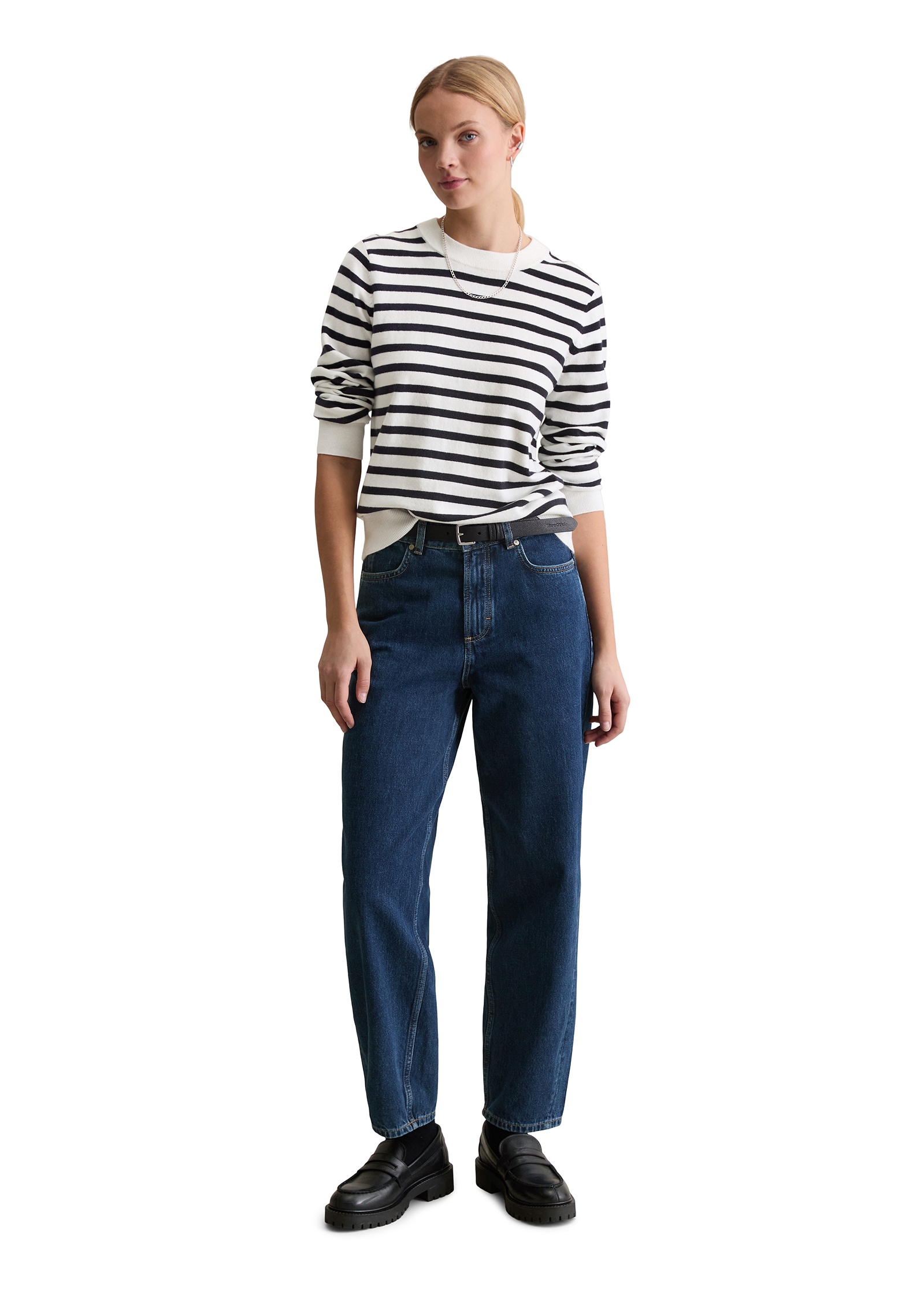 Marc O'Polo DENIM Rundhalspullover »regular fit aus Soft Cotton Stretch«