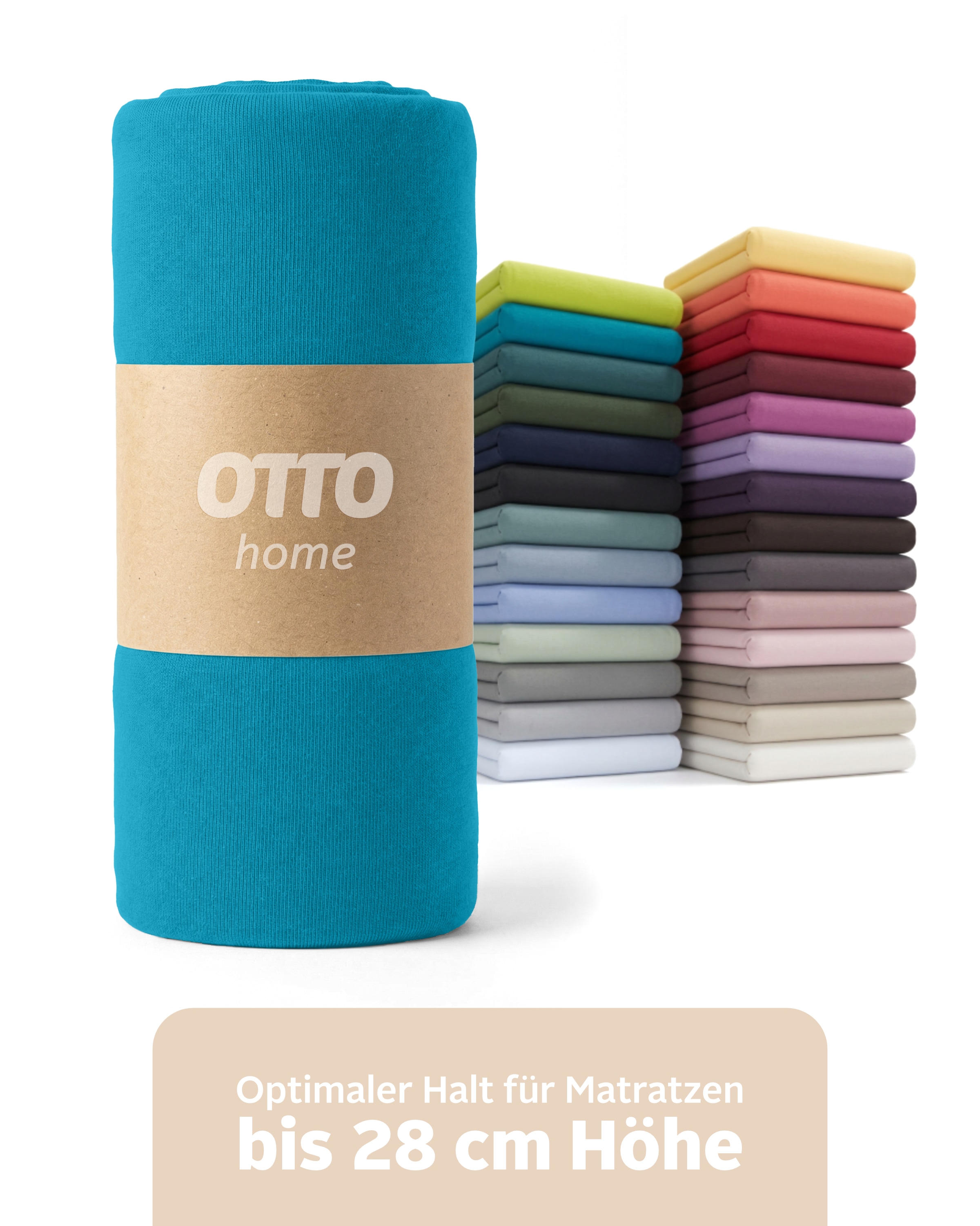 OTTO home Spannbettlaken »BLACKBERRY in BASIC und PREMIUM Qualität, 100% Baumwolle« für hohe Matratzen bis 28 cm, Bettlaken, Spannbetttuch, pflegeleicht