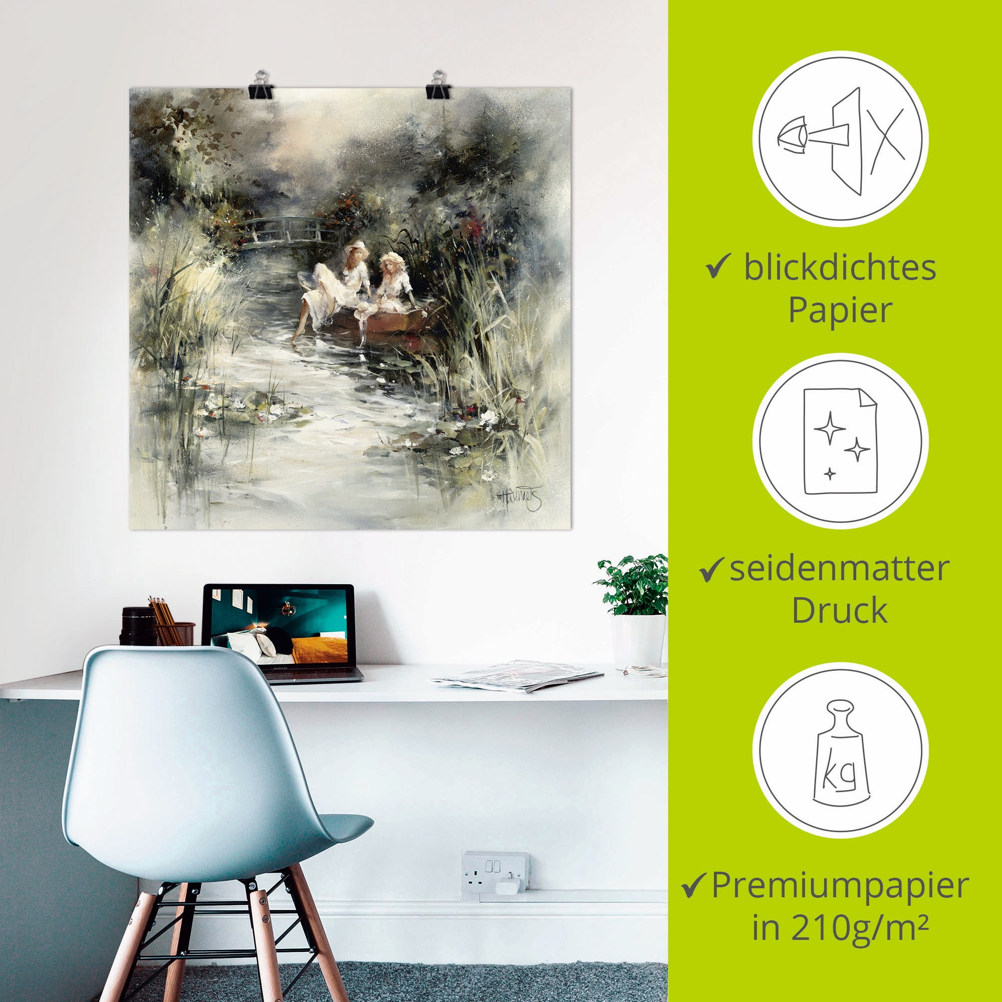 Artland Wandbild »Frühlingsschein«, Frau, (1 St.), als Leinwandbild, Poster, Wandaufkleber in verschied. Größen