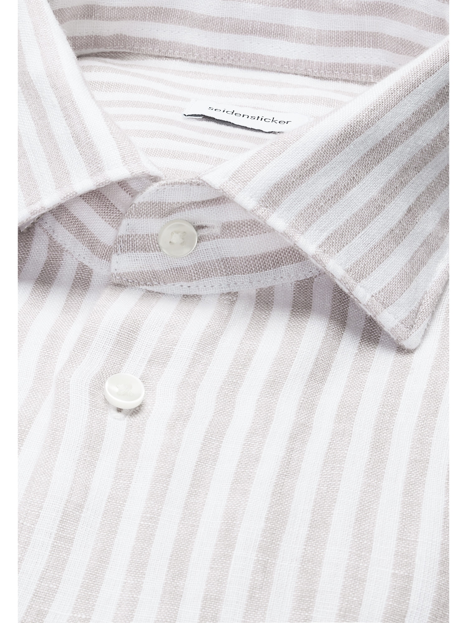 seidensticker Leinenhemd »Schwarze Rose« Shaped 1/1 Kentkragen Gestreift