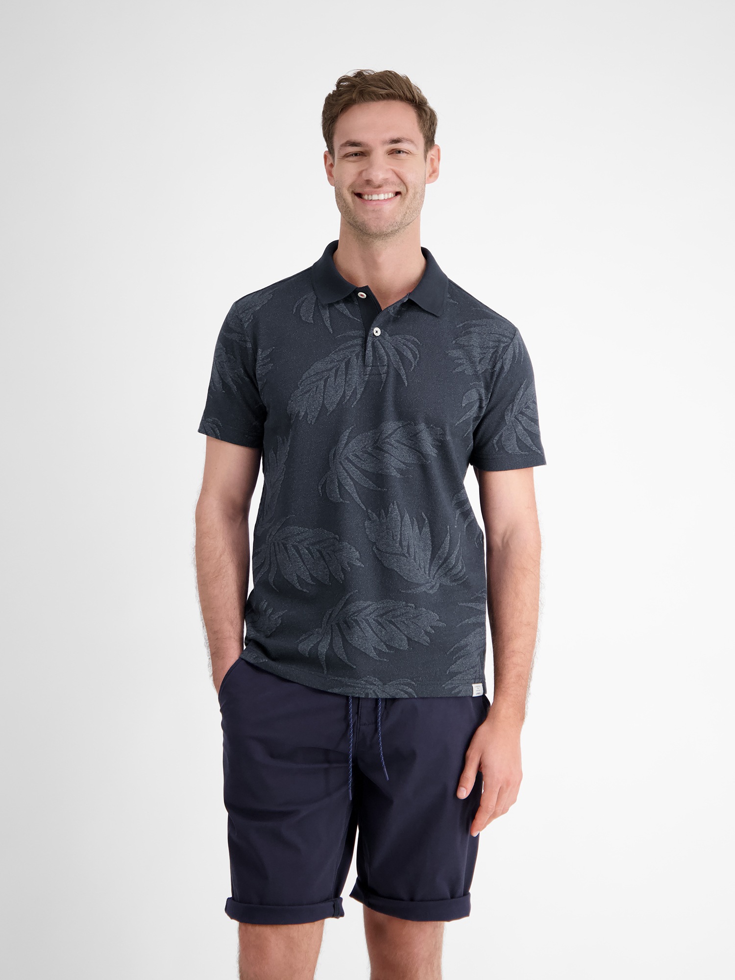 LERROS Poloshirt »LERROS Jacquard Poloshirt für Herren«