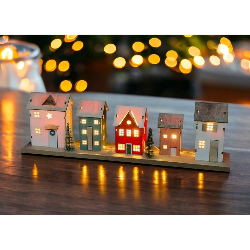 Home affaire Weihnachtshaus »LED Häuschen Dietach, Höhe ca. 16,5 cm«