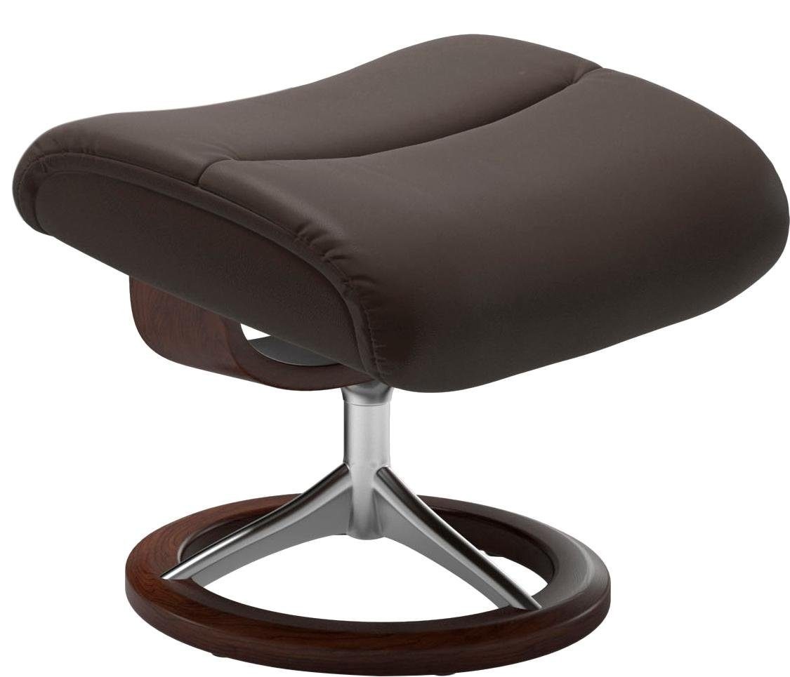 Stressless® Relaxsessel »View«, (Set, Relaxsessel mit Hocker), mit Signature Base, Größe S,Gestell Braun