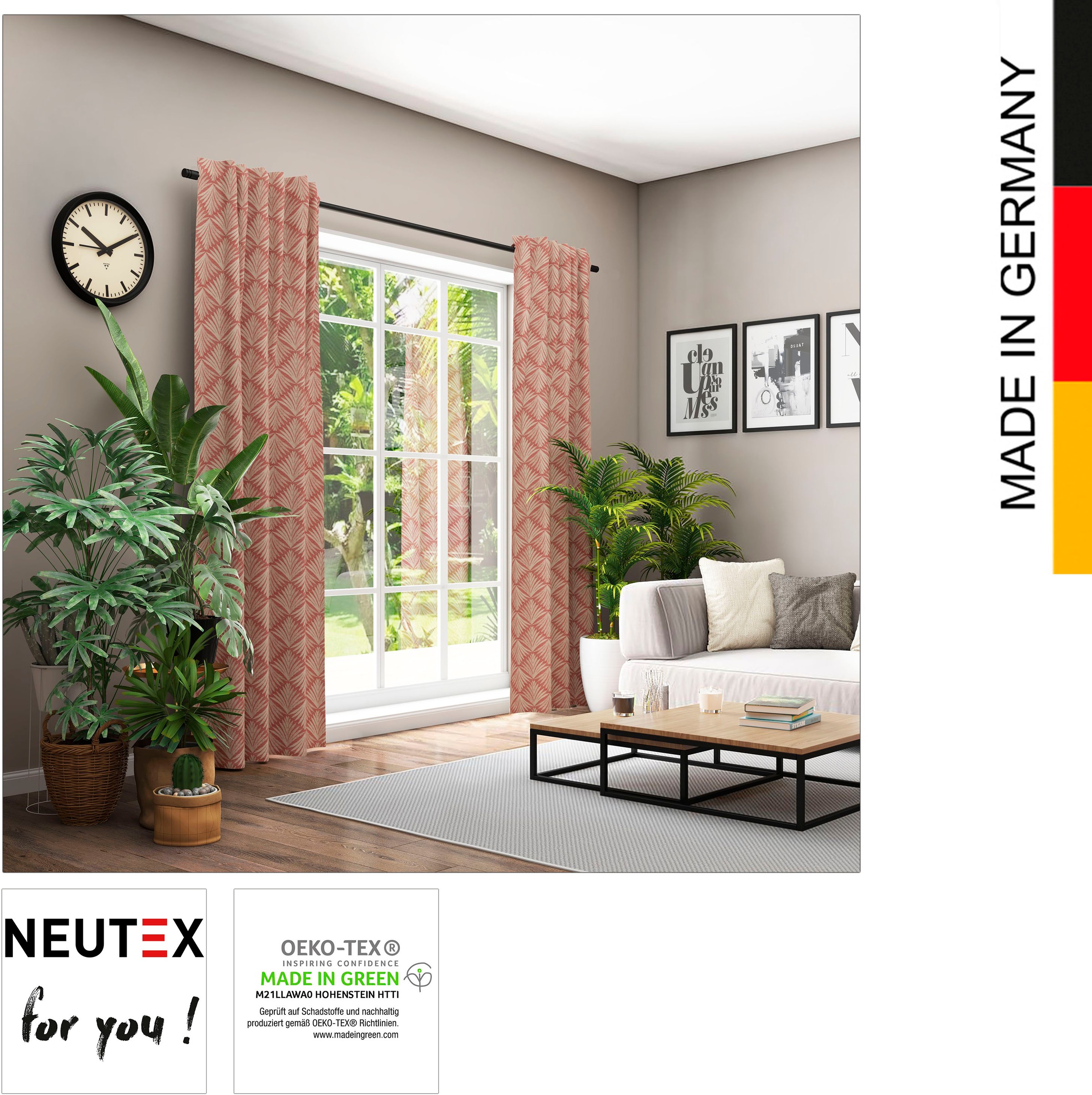 Neutex for you! Vorhang »Como«, (1 St.), moderne Klassik