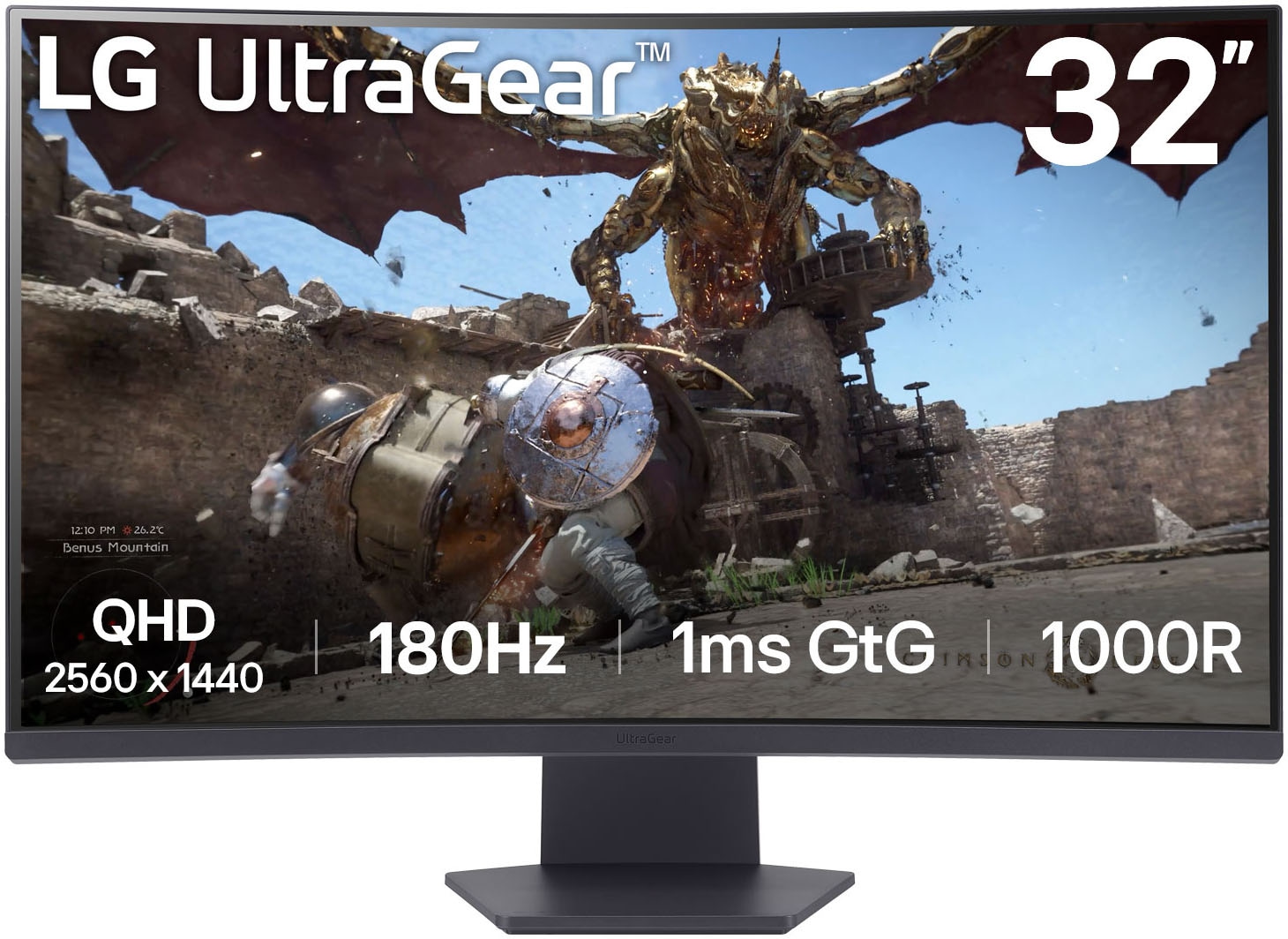 LG Curved-Gaming-Monitor »32GS60QX«, 80 cm/32 Zoll, 2560 x 1440 px, QHD, 1 ms...