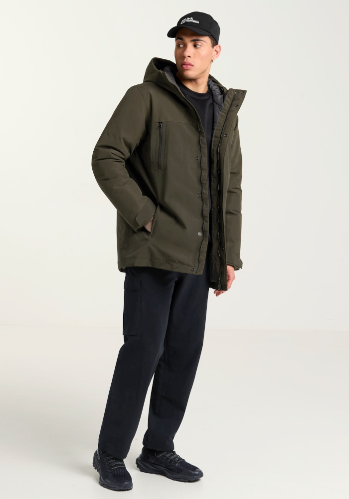 Jack Wolfskin Winterjacke »GLACIER SHIELD JKT M« mit Kapuze wasserdicht, winddicht, atmungsaktiv, mit fünf Taschen