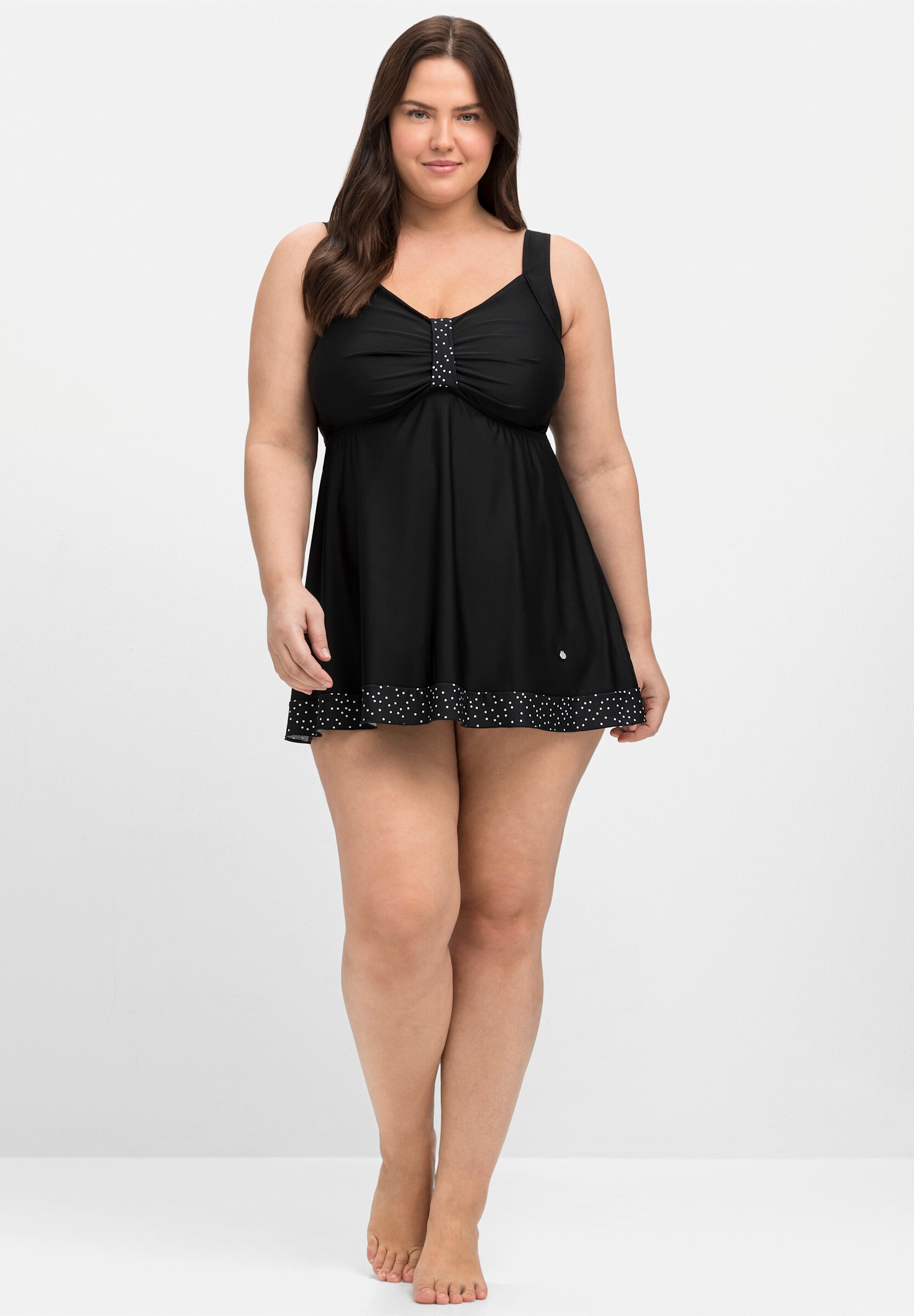 Sheego Tankini »Tankini-Top Tankini-Oberteil mit Pünktchenprint«