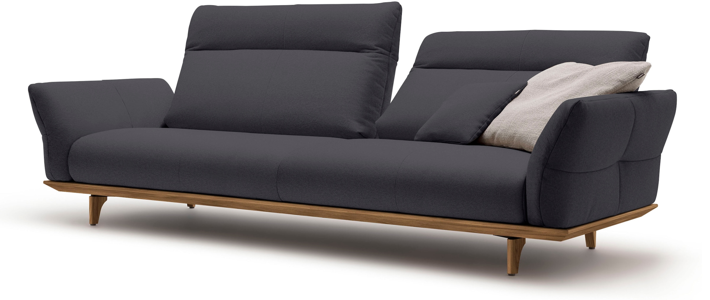 hülsta sofa 4-Sitzer »hs.460«, Sockel in Nussbaum, Füße Nussbaum, Breite 248 cm