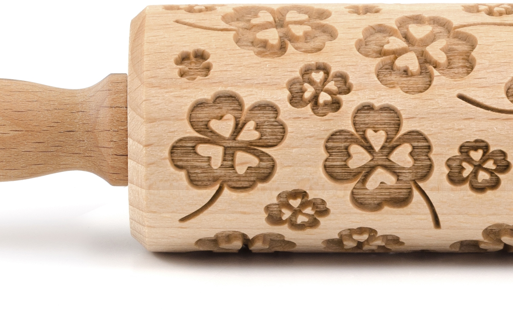 folkroll Teigroller »3D-Motiv-Teigrolle« Kleeblatt