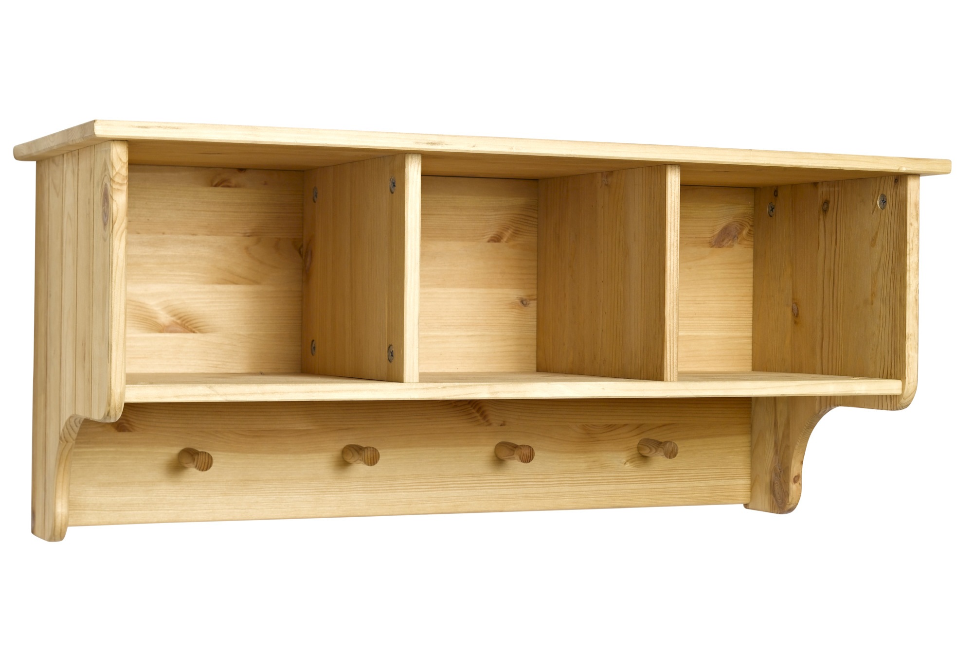 Wandgarderobe, aus Massivholz