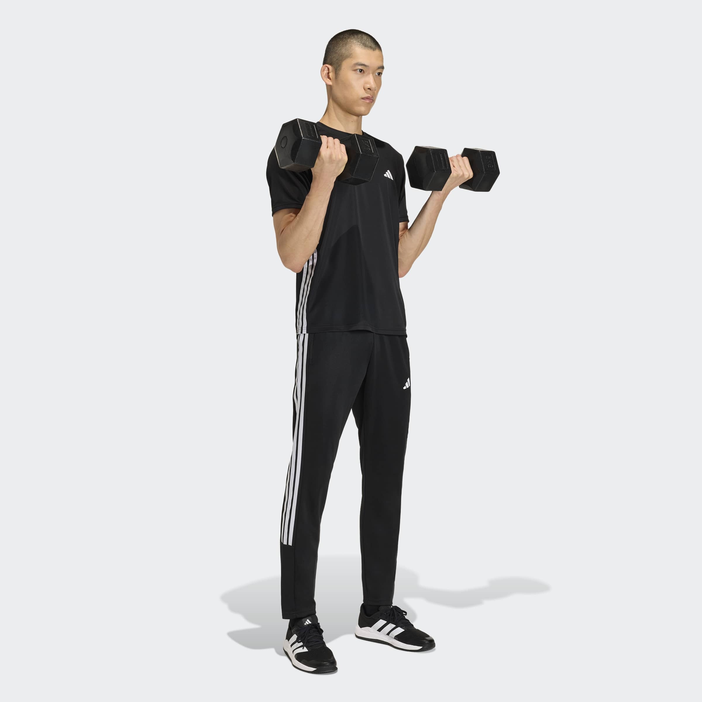 adidas Performance Sporthose »WORKOUT ESSENTIALS ALL-SET 3-STREIFEN, GEWIRKTES MATERIAL«  Trainingshose, Climacool, reguläre Passform