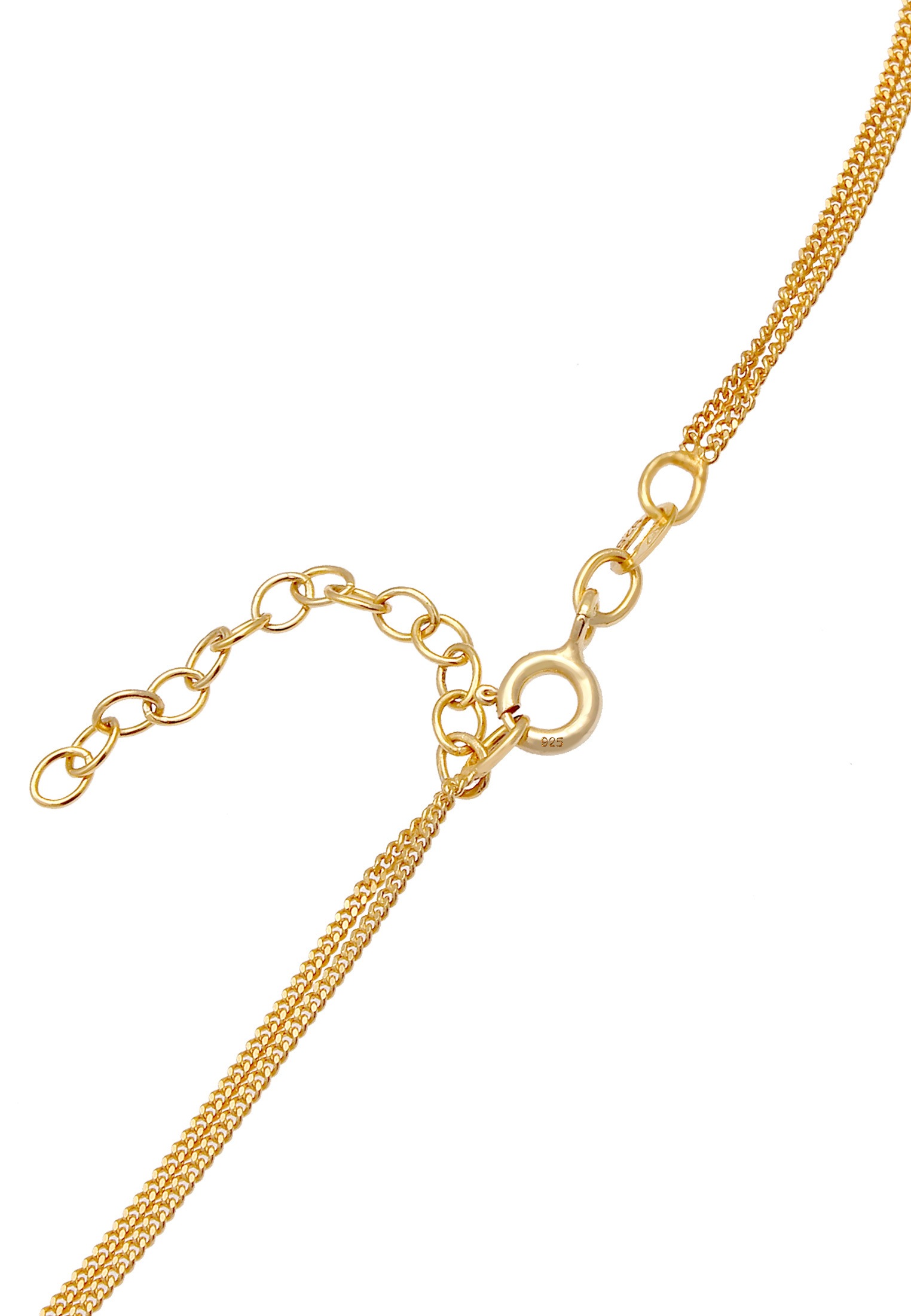 Elli Silberkette »Halskette Choker Layer Kristalle Rund 925 Silber«