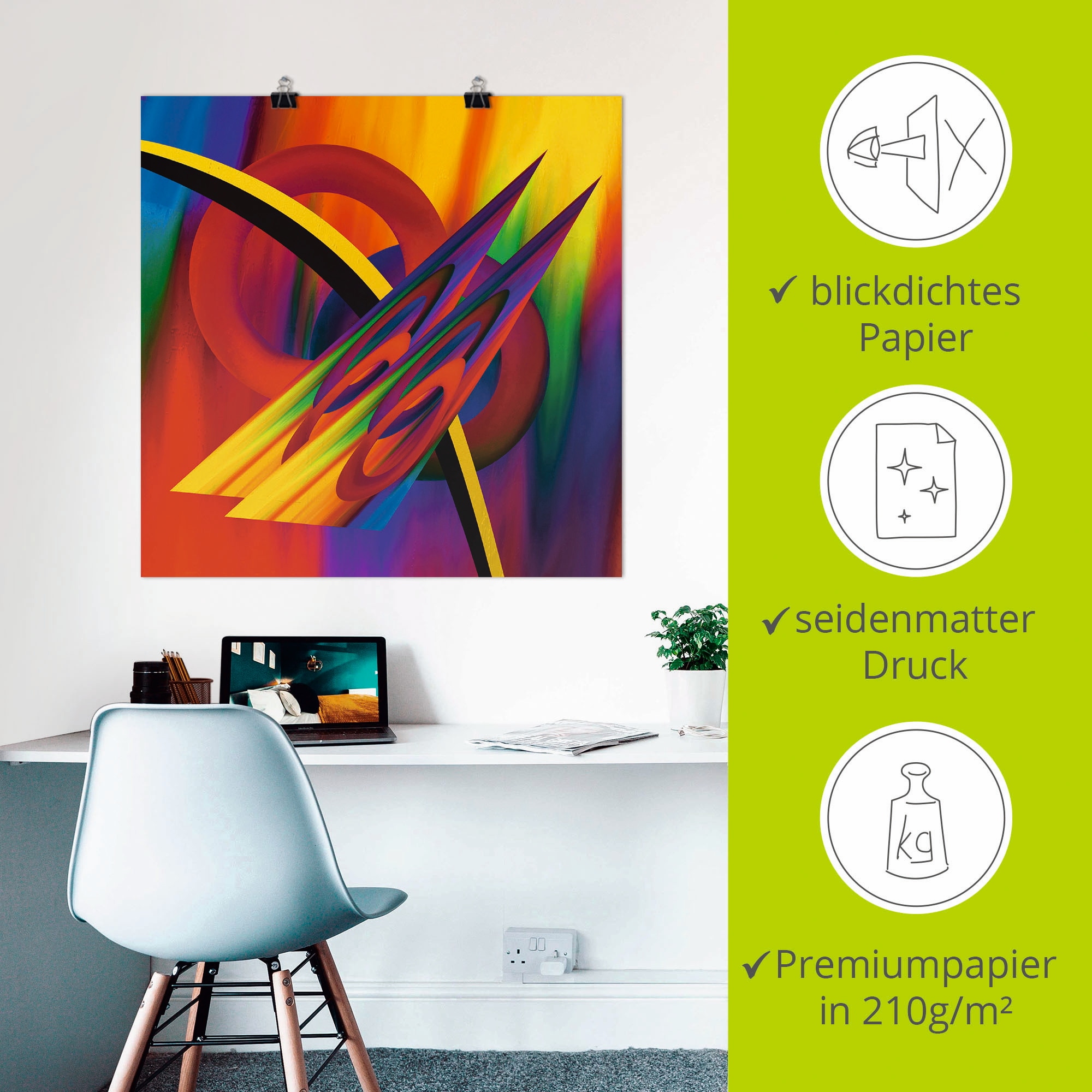 Artland Poster »Modern Bunt« Muster 1 Stk. tlg. ohne Rahmen