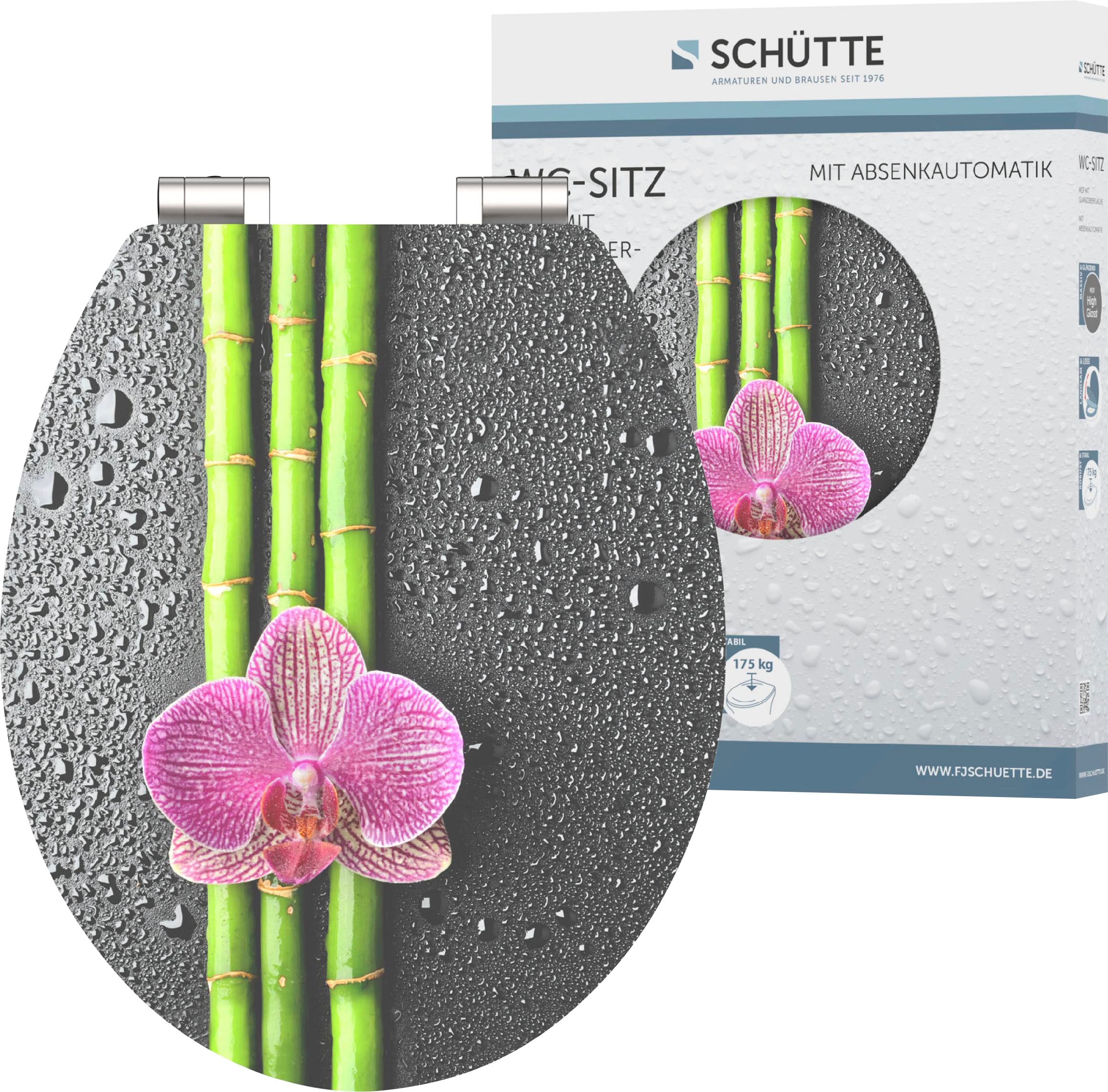 Schütte WC-Sitz »Asia«, High Gloss mit MDF Holzkern, mit Absenkautomatik