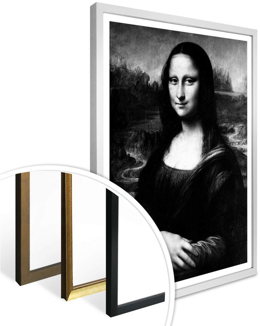 Wall-Art Poster »Mona Lisa«, Menschen, (1 St.), Poster ohne Bilderrahmen