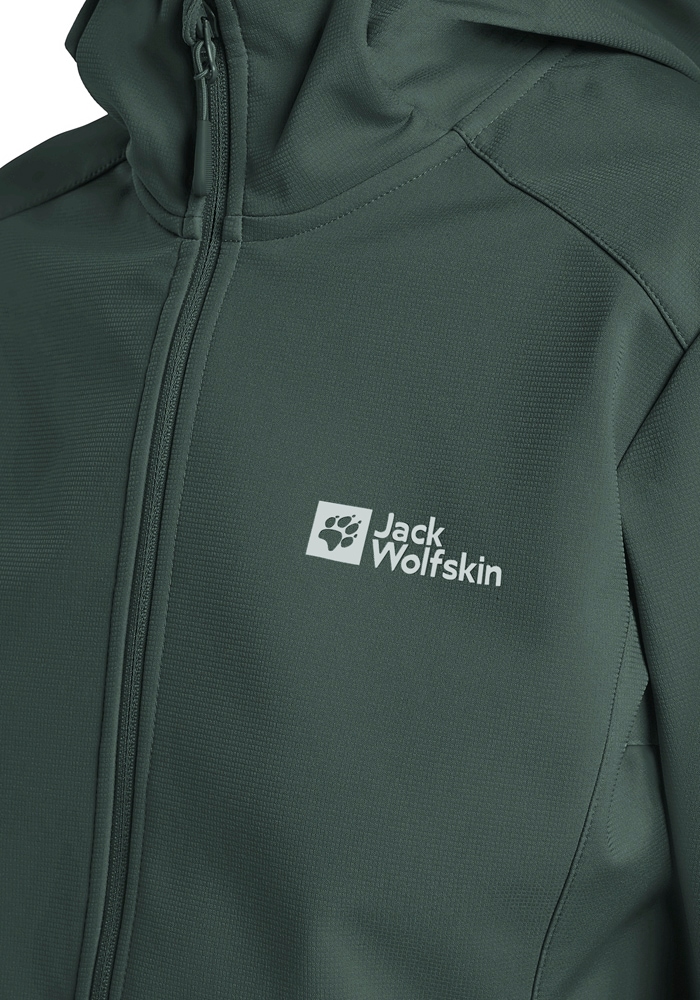 Jack Wolfskin Softshelljacke »BORNBERG HOODY W« mit Kapuze für vielseitige Outdoor-Aktivitäten, mit fester Kapuze, atmungsaktiv