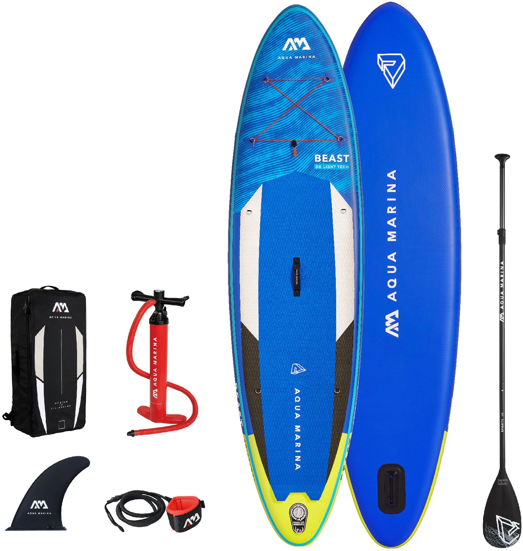 Inflatable SUP-Board »Beast Stand-Up«, (Set, 6 tlg., mit Paddel, Pumpe und...